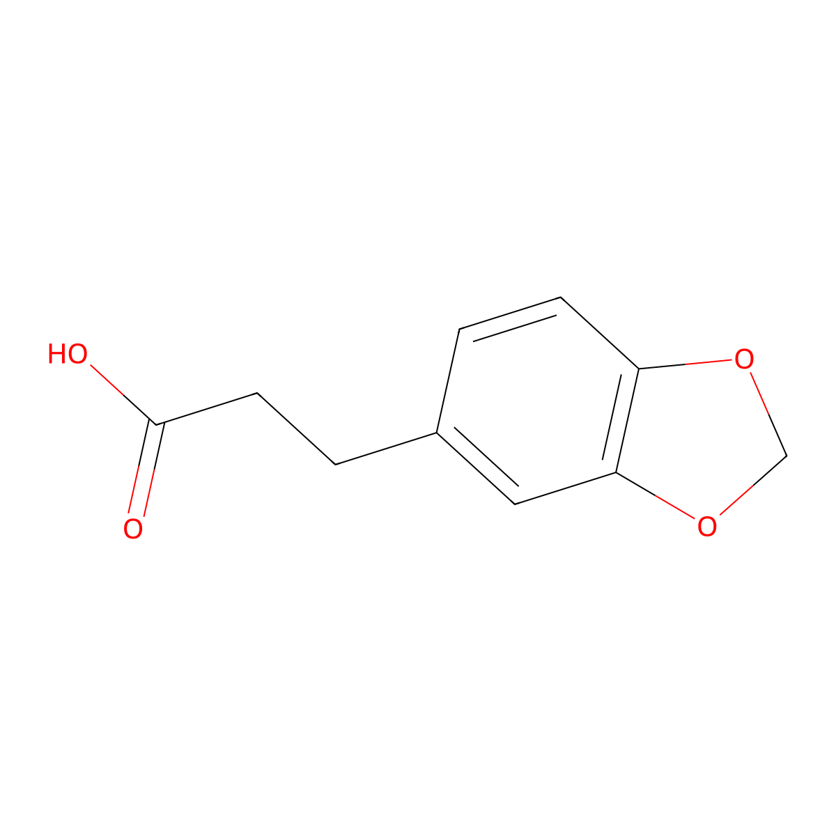 3-(Benzodioxol-5-yl)propionic acid molecular structure, CAS 2815-95-4
