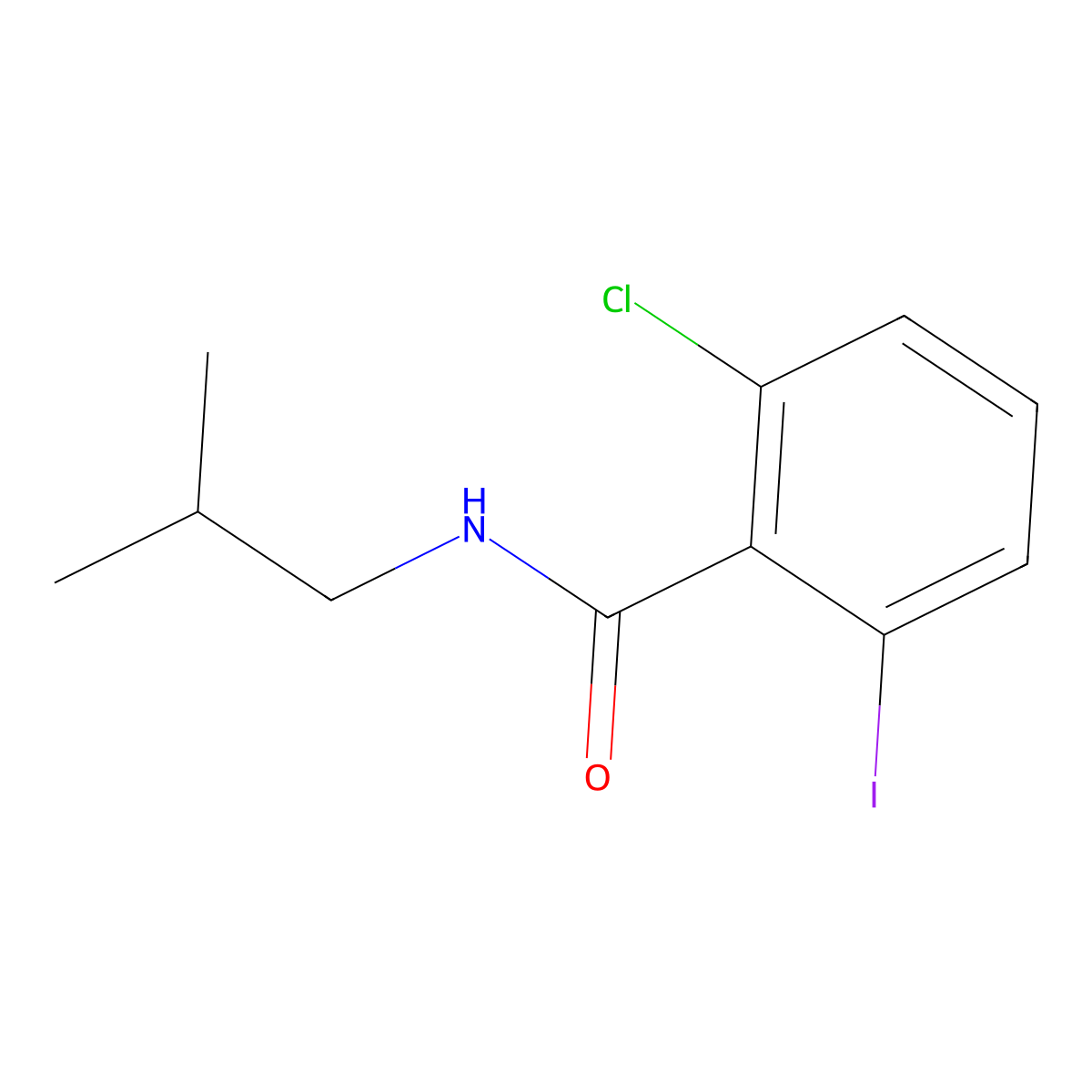 2-Chloro-6-iodo-N-isobutylbenzamide molecular structure, CAS 2815131-68-9