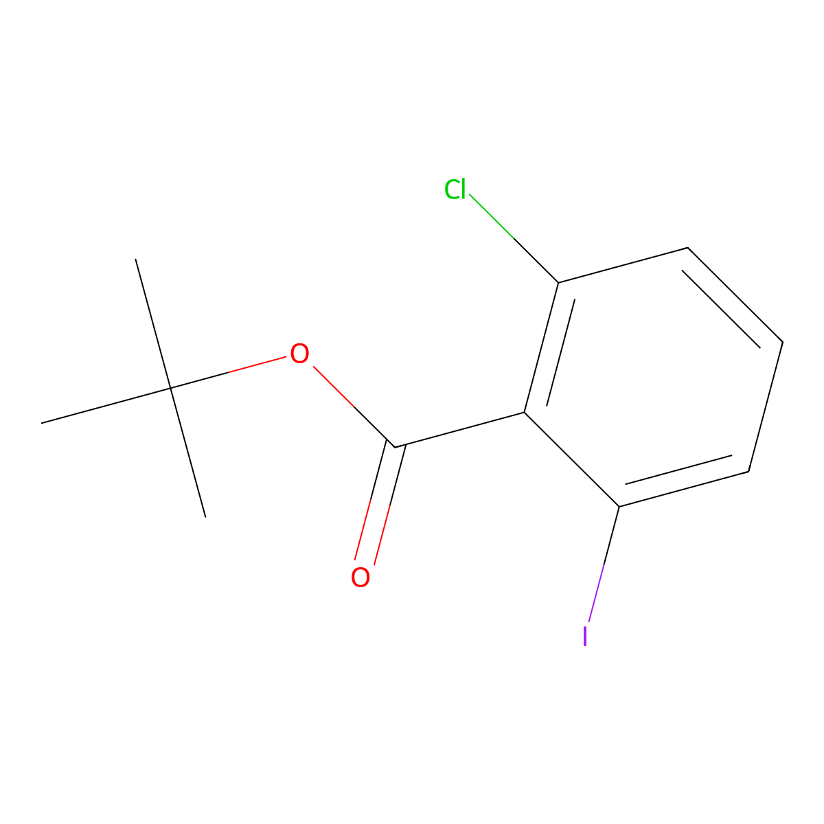 tert-Butyl 2-chloro-6-iodobenzoate molecular structure, CAS 2815131-77-0