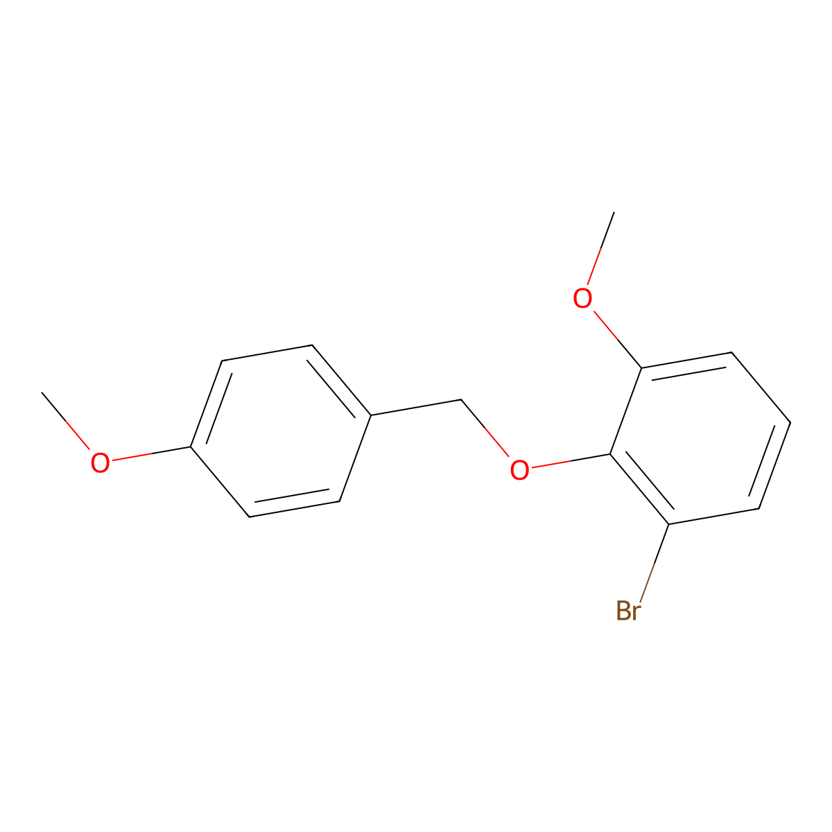 1-Bromo-3-methoxy-2-((4-methoxybenzyl)oxy)benzene molecular structure, CAS 2815131-81-6