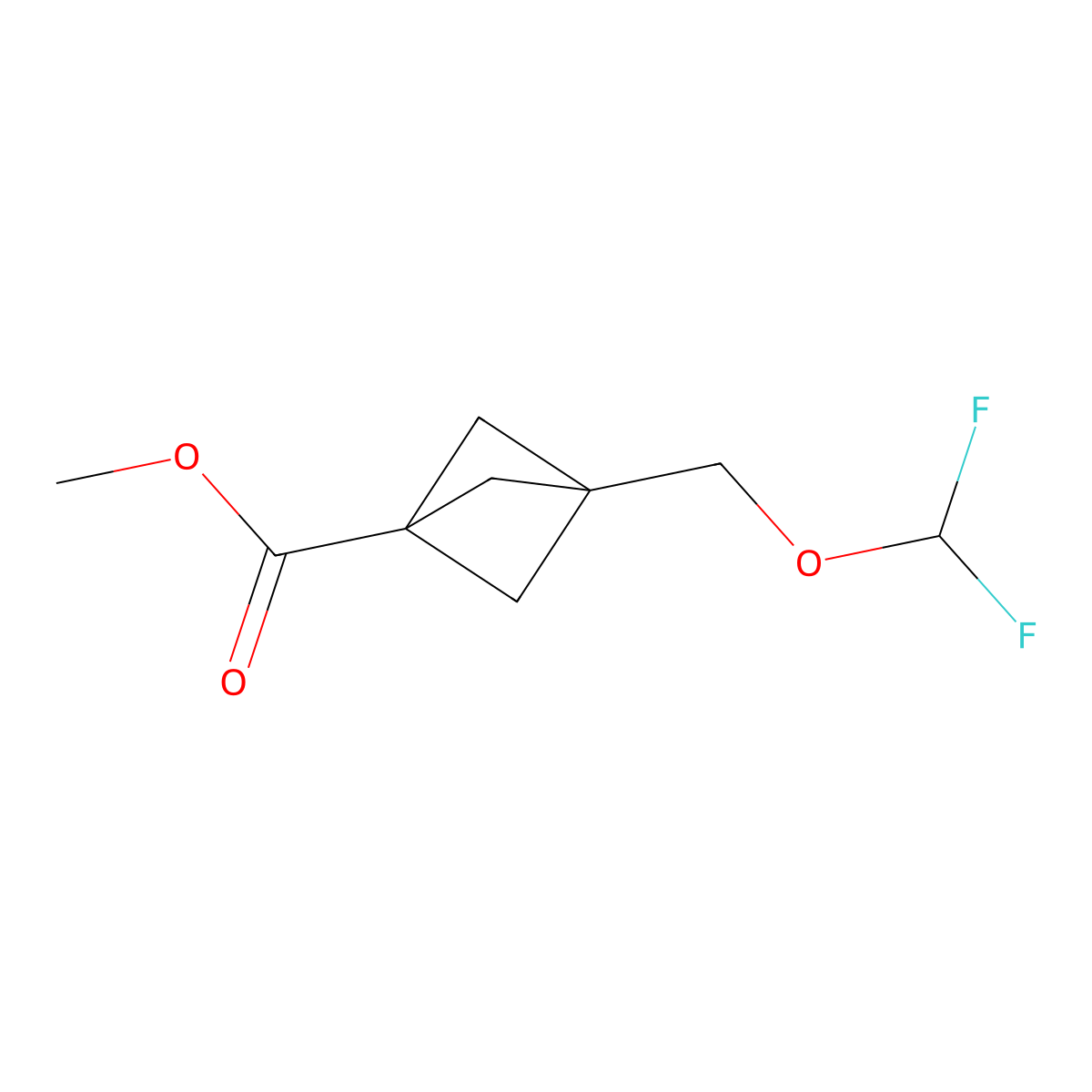Methyl 3-(difluoromethoxymethyl)bicyclo[1.1.1]pentane-1-carboxylate molecular structure, CAS 2815546-82-6