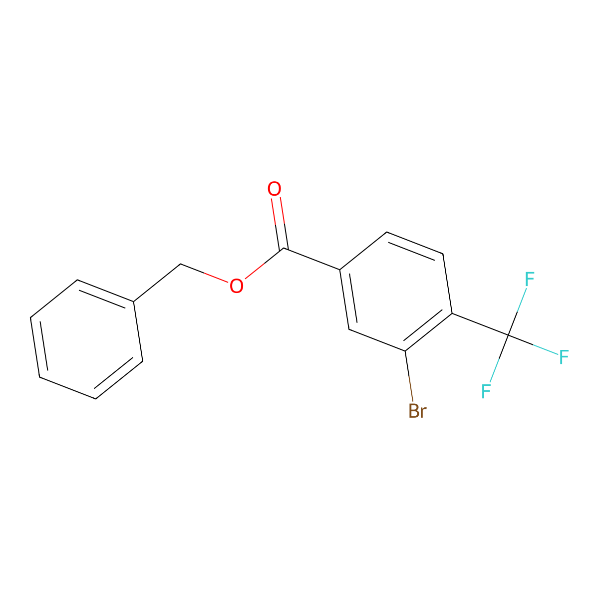 Benzyl 3-bromo-4-(trifluoromethyl)benzoate molecular structure, CAS 2815694-32-5