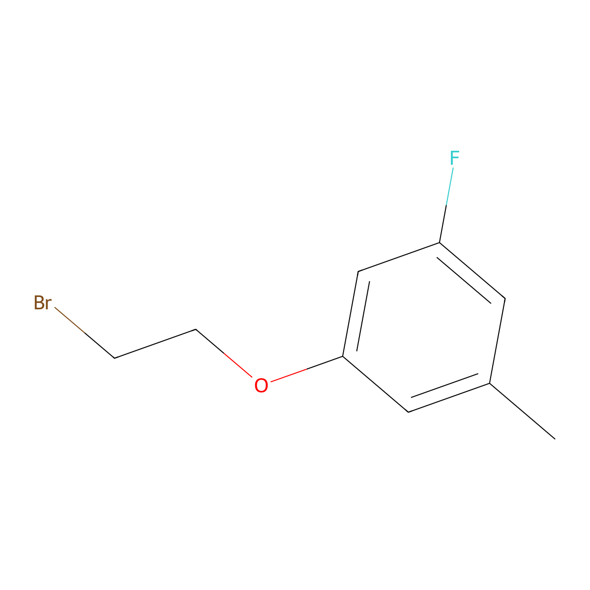 1-(2-Bromoethoxy)-3-fluoro-5-methylbenzene molecular structure, CAS 2815695-96-4