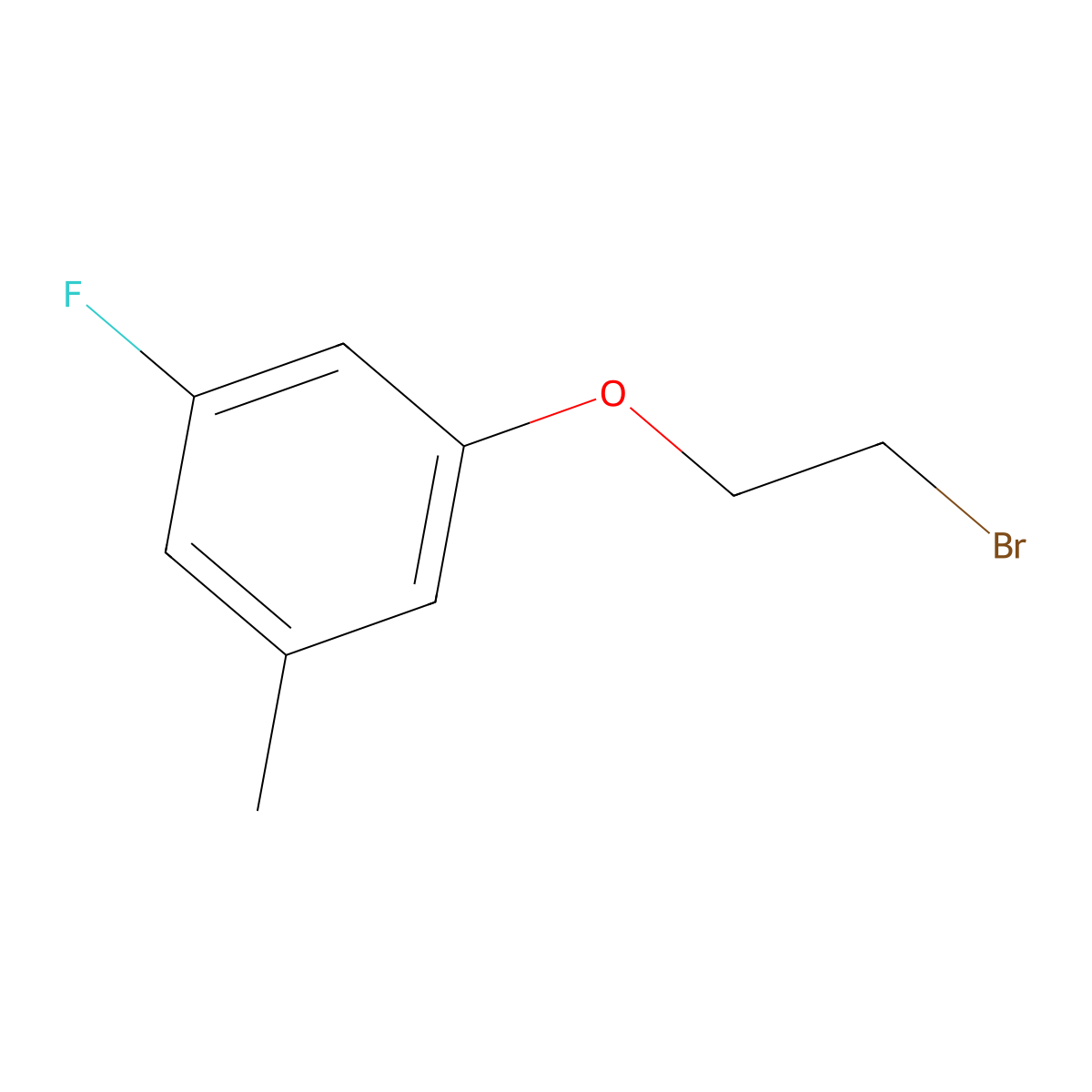 1-(2-Bromoethoxy)-3-fluoro-5-methylbenzene molecular structure, CAS 2815695-96-4