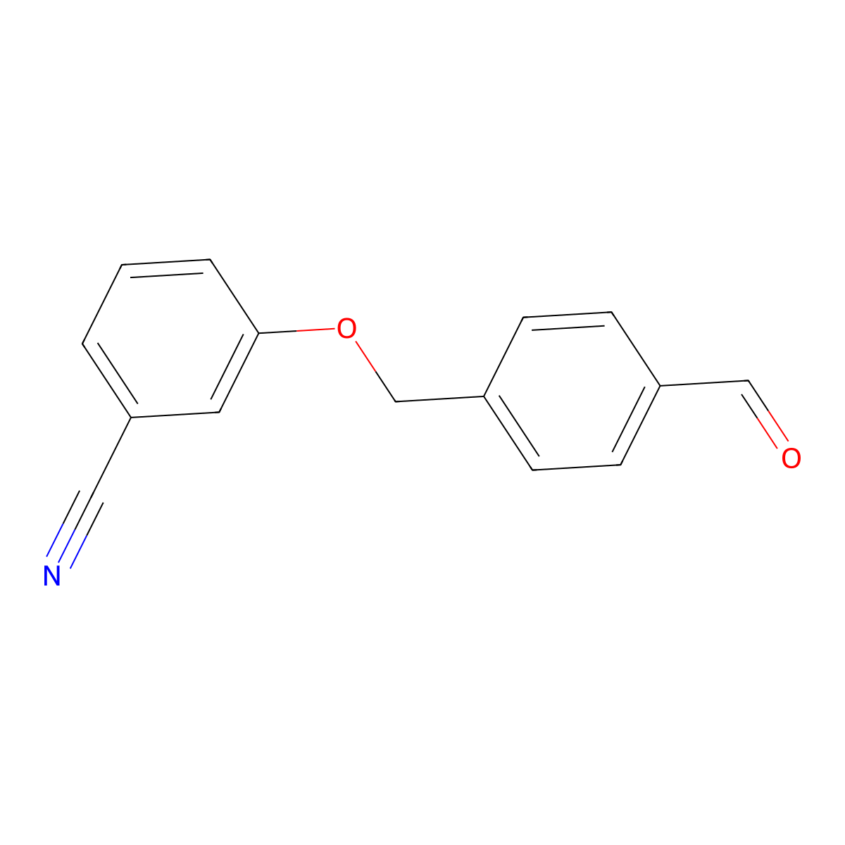 3-((4-Formylbenzyl)oxy)benzonitrile molecular structure, CAS 2815696-90-1