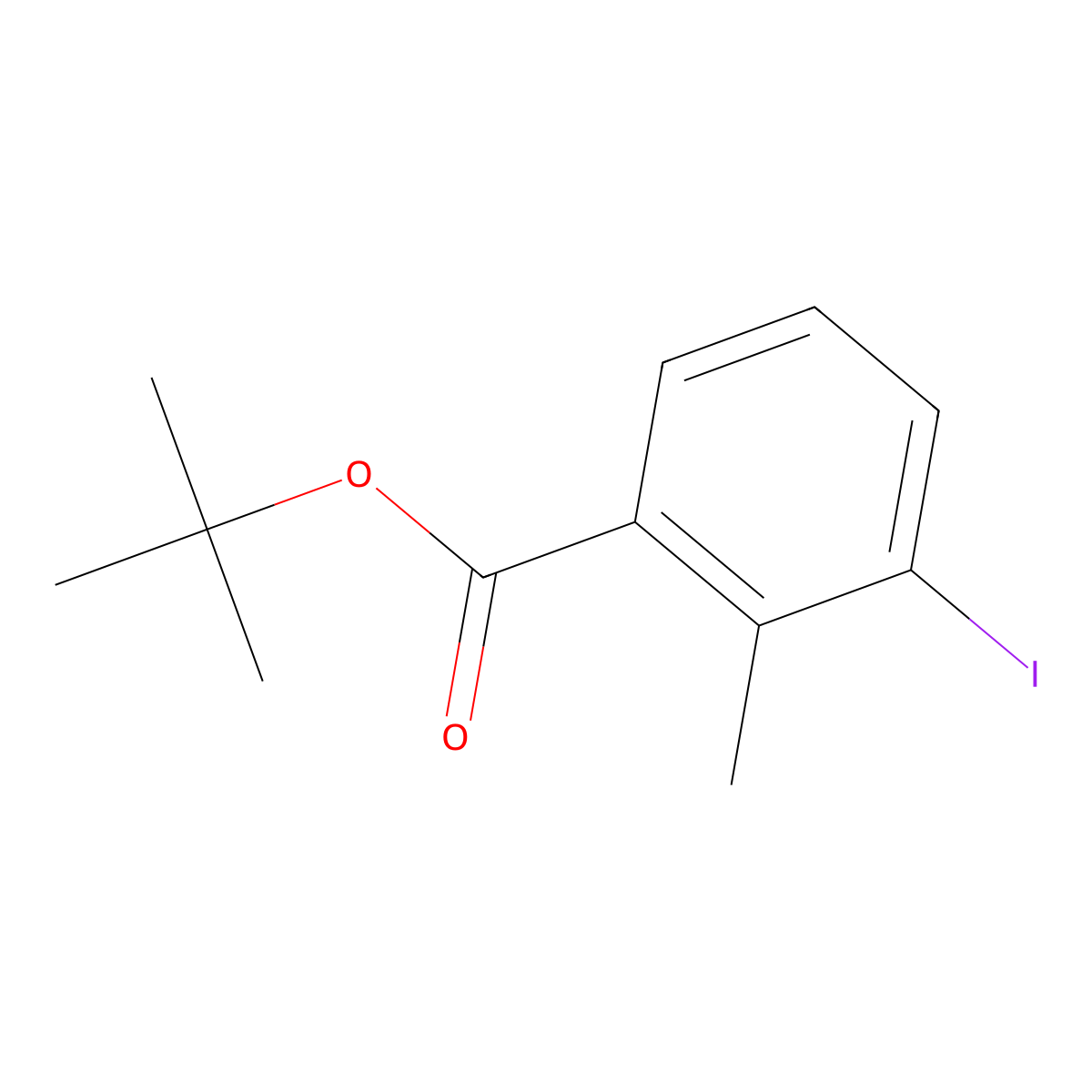 tert-Butyl 3-iodo-2-methylbenzoate molecular structure, CAS 2815699-23-9