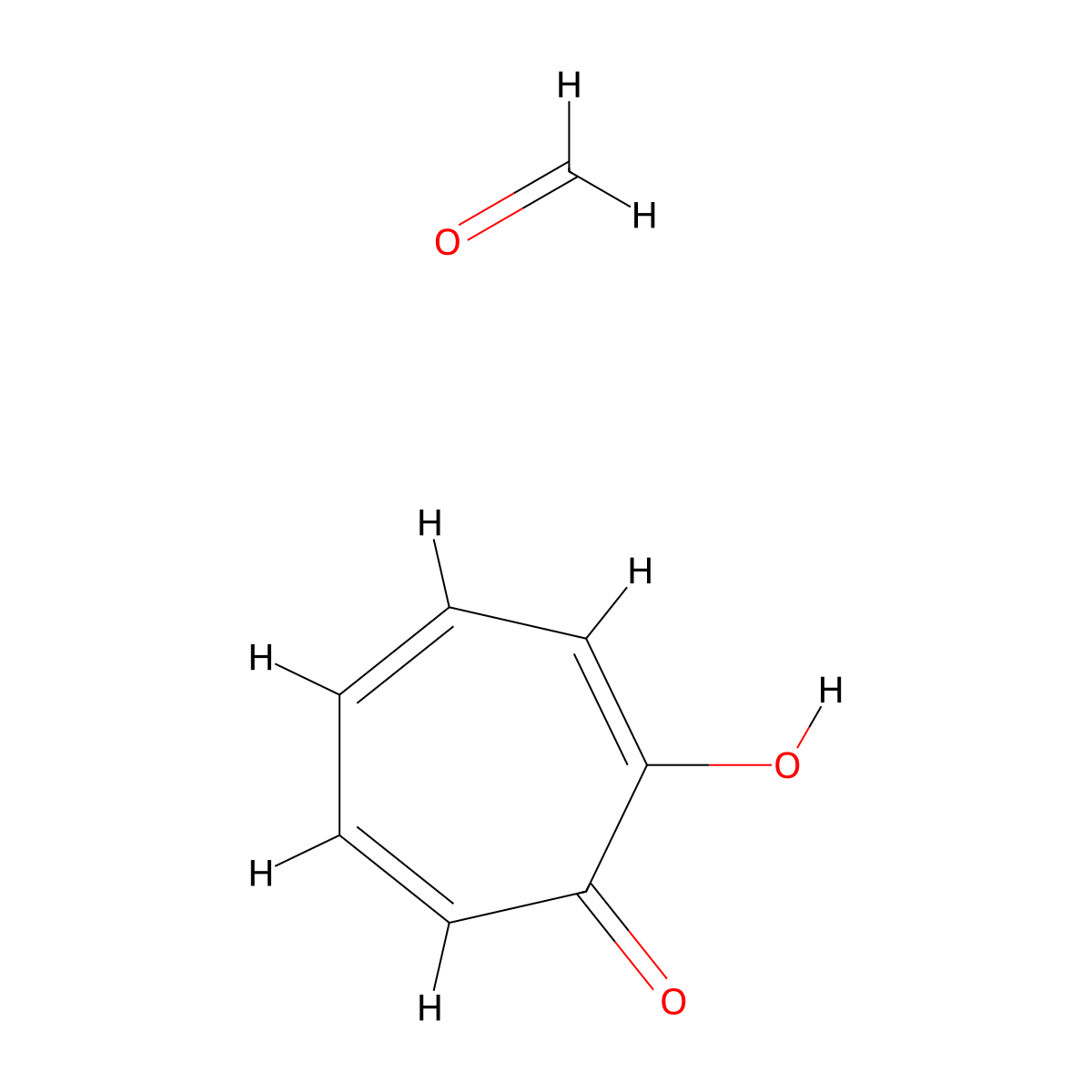 2-Hydroxycyclohepta-2,4,6-trien-1-one-formaldehyde(1:1) molecular structure, CAS 28158-57-8