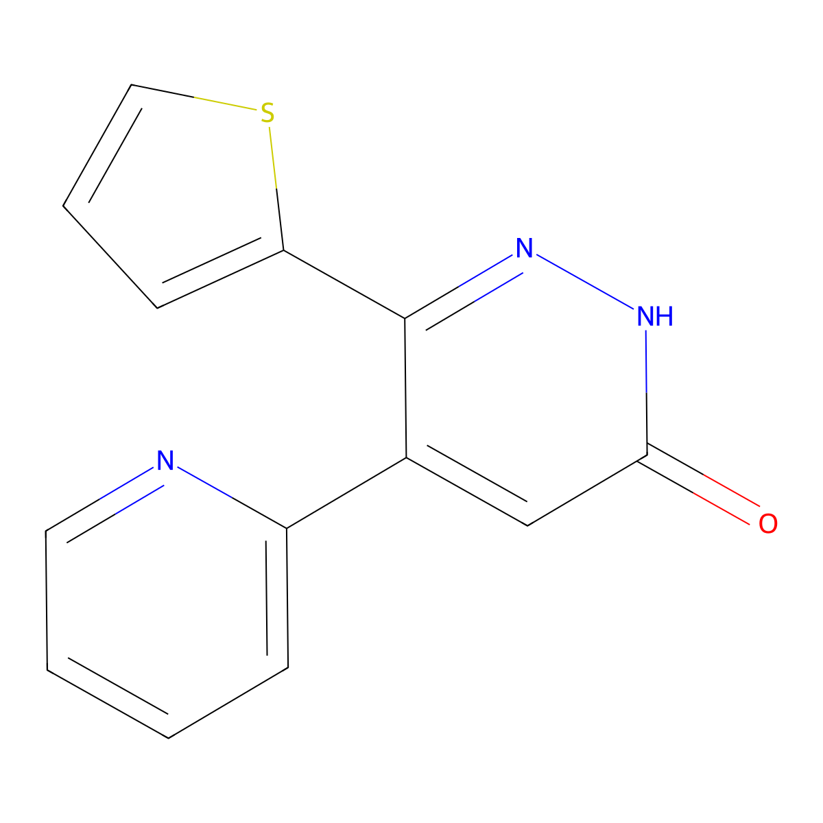 5-(pyridin-2-yl)-6-(thiophen-2-yl)pyridazin-3(2H)-one molecular structure, CAS 2815848-54-3