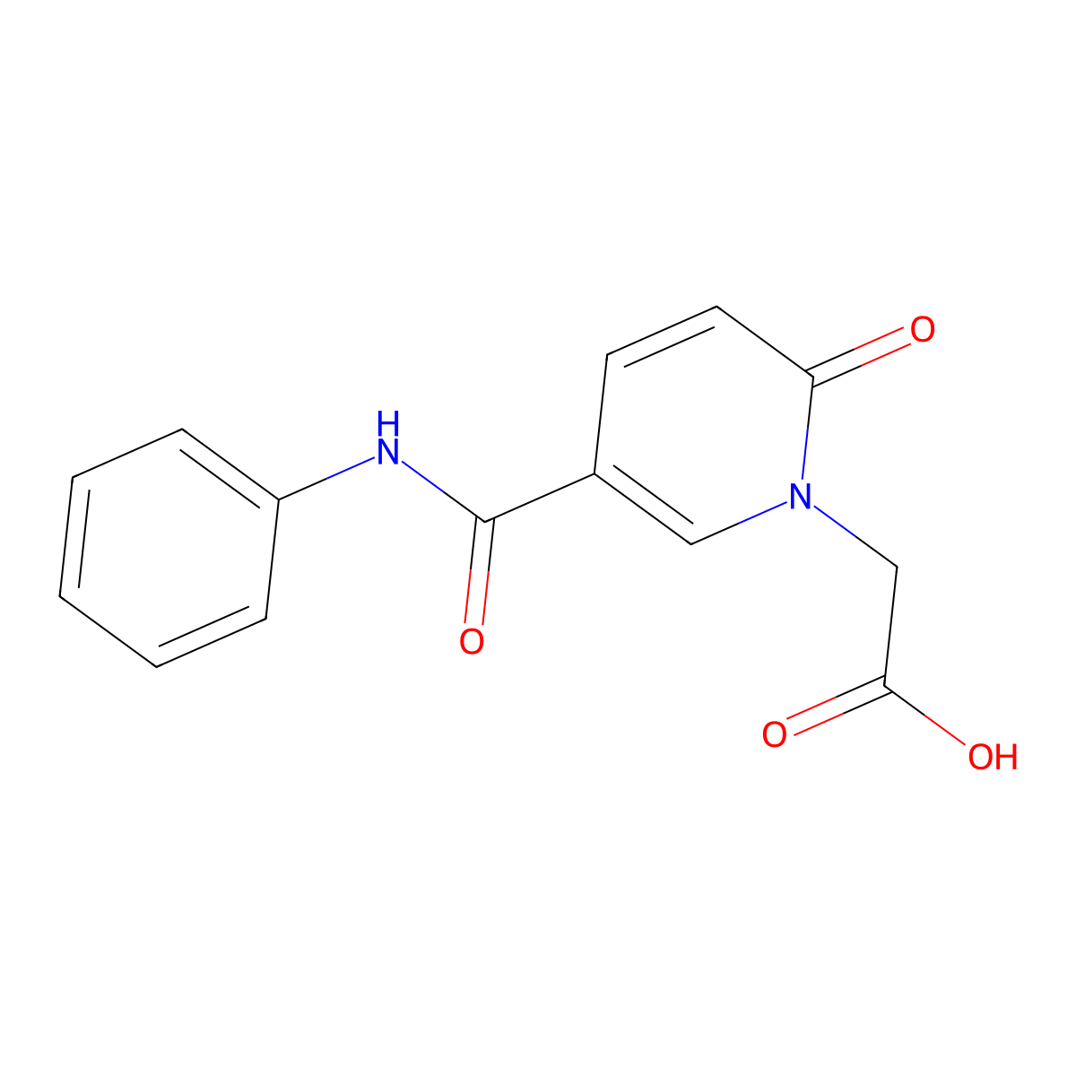 2-(2-oxo-5-(phenylcarbamoyl)pyridin-1(2H)-yl)acetic acid molecular structure, CAS 2815848-85-0