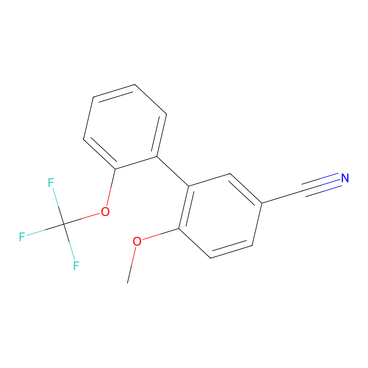 6-Methoxy-2'-(trifluoromethoxy)-[1,1'-biphenyl]-3-carbonitrile molecular structure, CAS 2815852-40-3