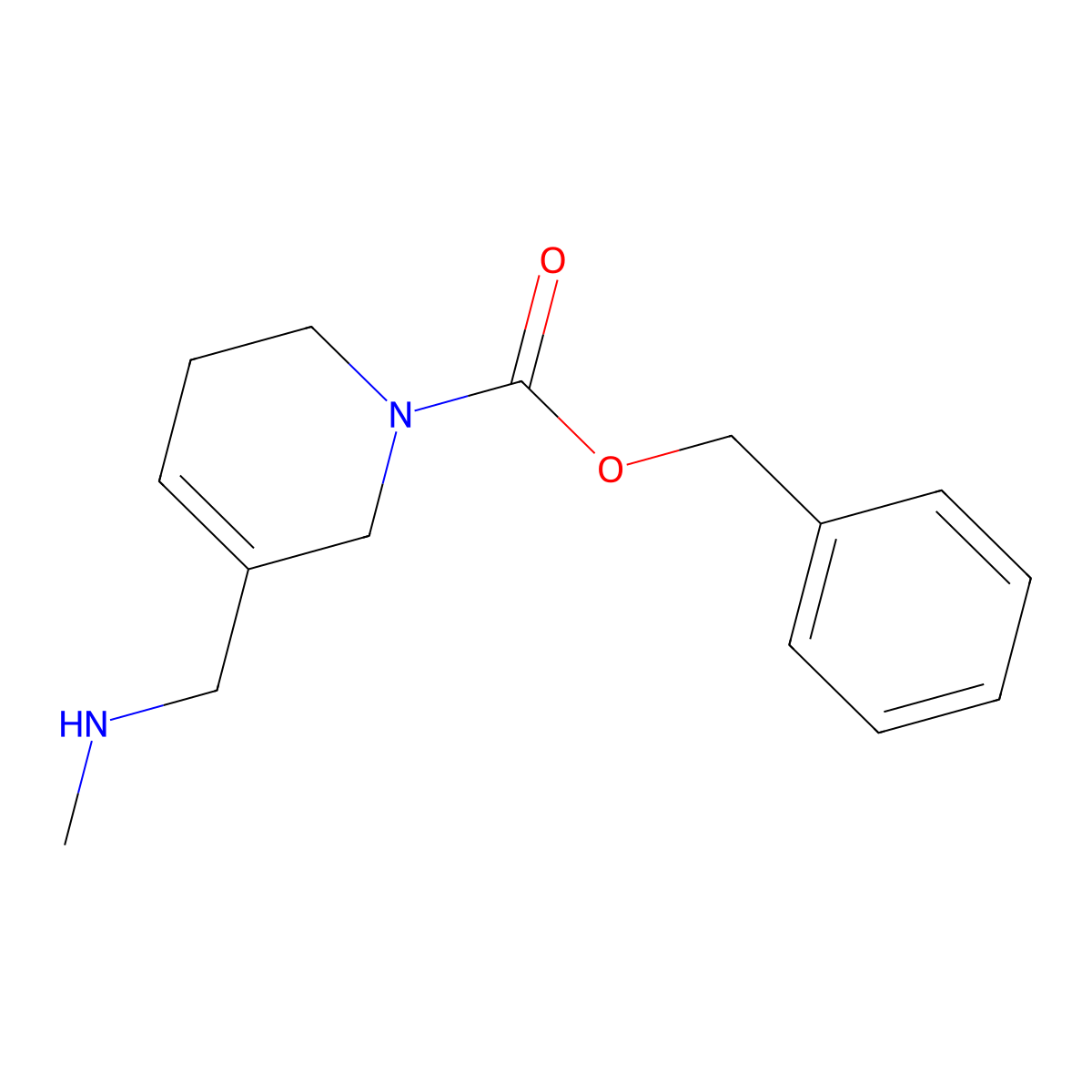benzyl 5-((methylamino)methyl)-3,6-dihydropyridine-1(2H)-carboxylate molecular structure, CAS 2815854-19-2