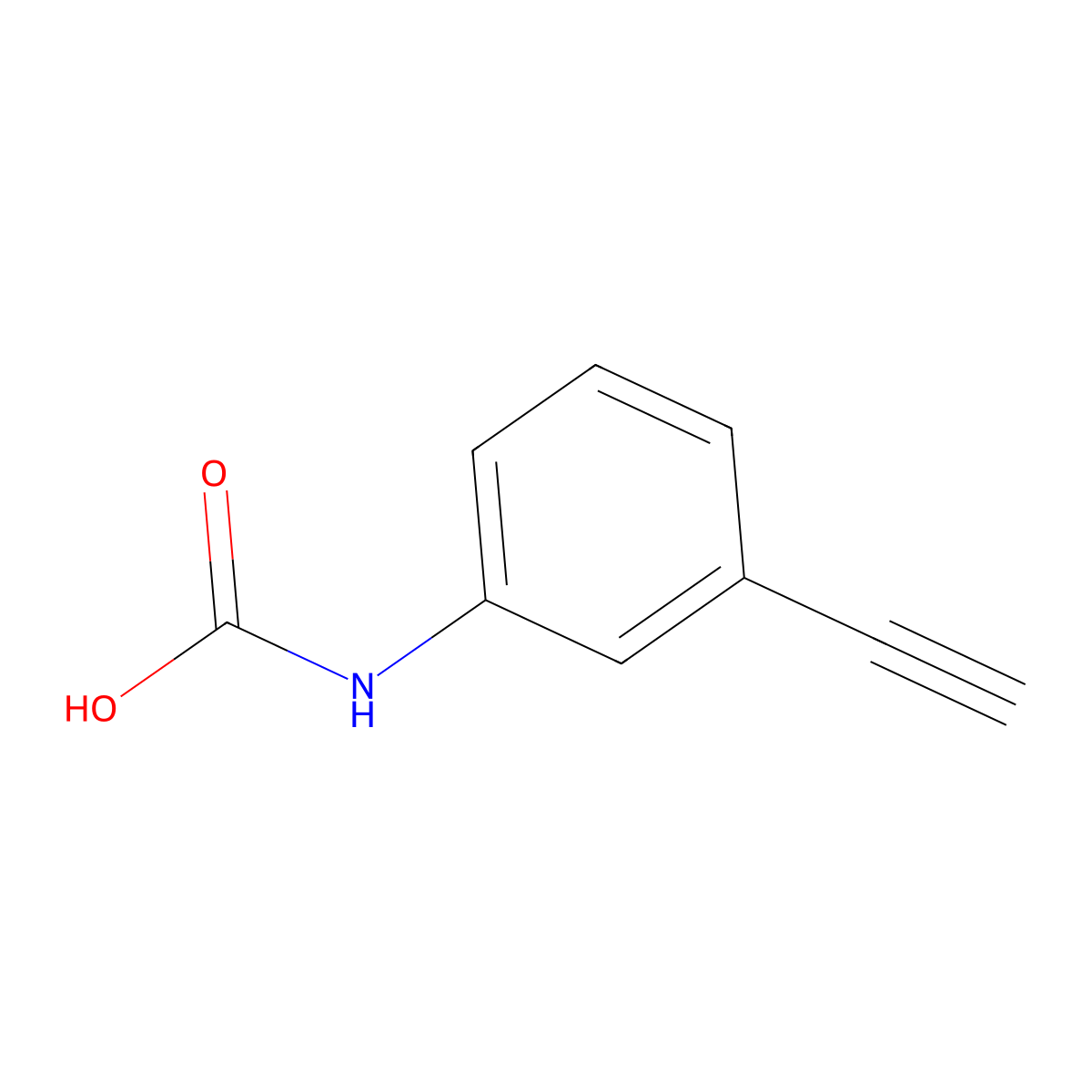 (3-Ethynylphenyl)carbamic acid molecular structure, CAS 2815854-76-1