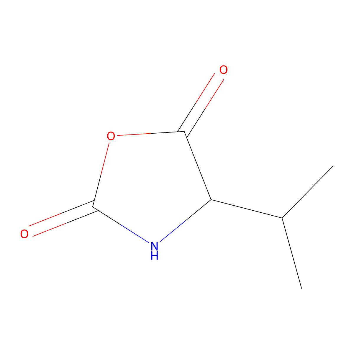 4-Isopropyloxazolidine-2,5-dione molecular structure, CAS 2816-12-8