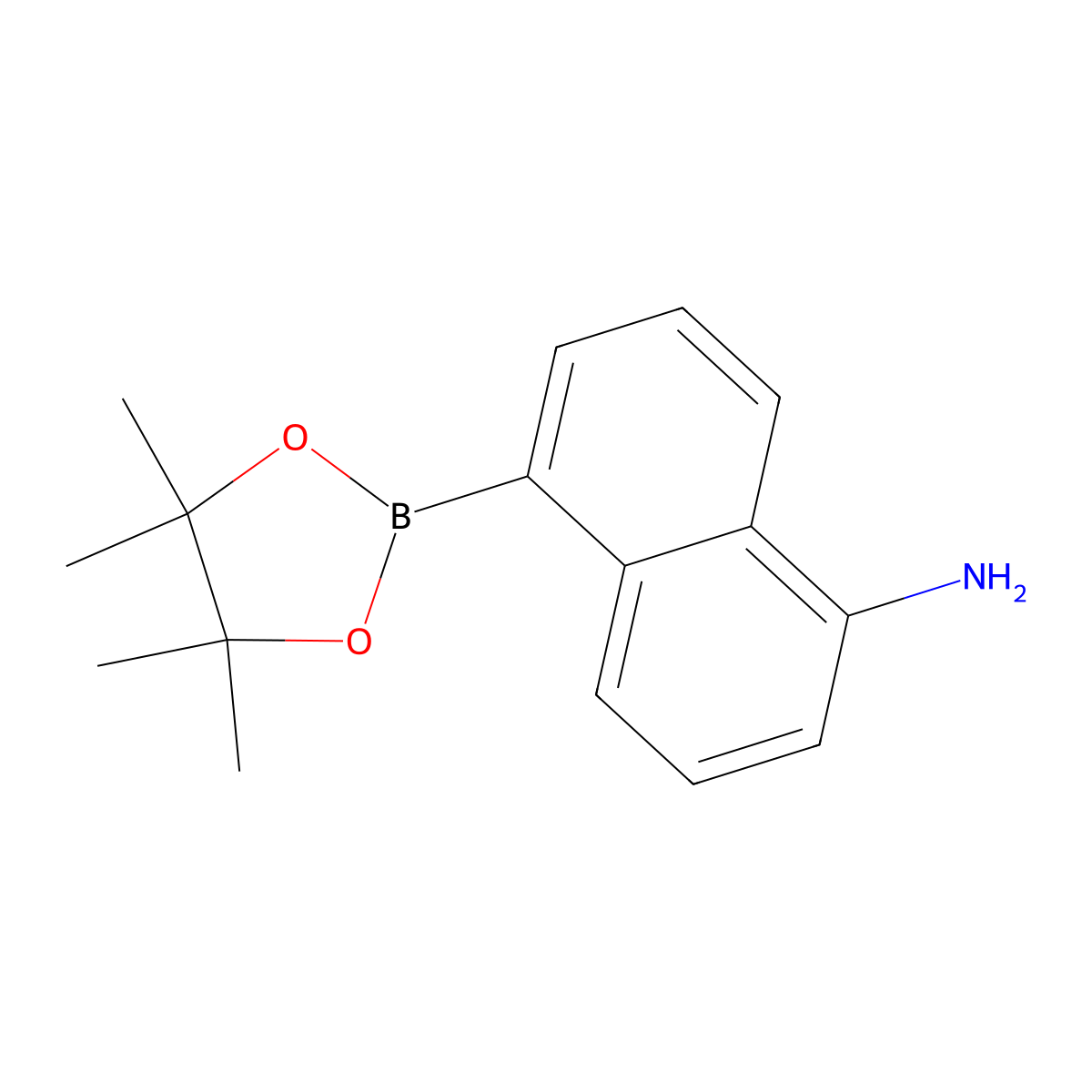 5-(4,4,5,5-Tetramethyl-1,3,2-dioxaborolan-2-yl)naphthalen-1-amine molecular structure, CAS 2816090-91-0