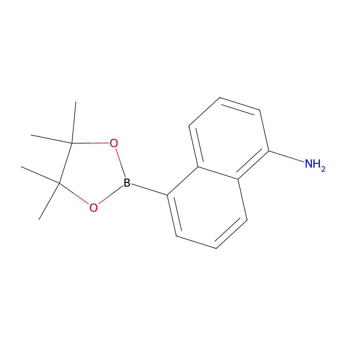 5-(4,4,5,5-Tetramethyl-1,3,2-dioxaborolan-2-yl)naphthalen-1-amine molecular structure, CAS 2816090-91-0