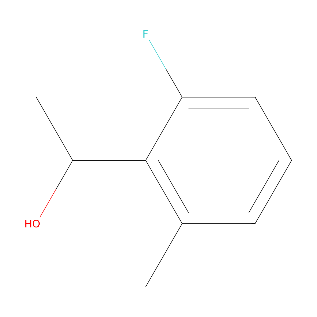 1-(2-Fluoro-6-methylphenyl)ethanol molecular structure, CAS 2816104-72-8