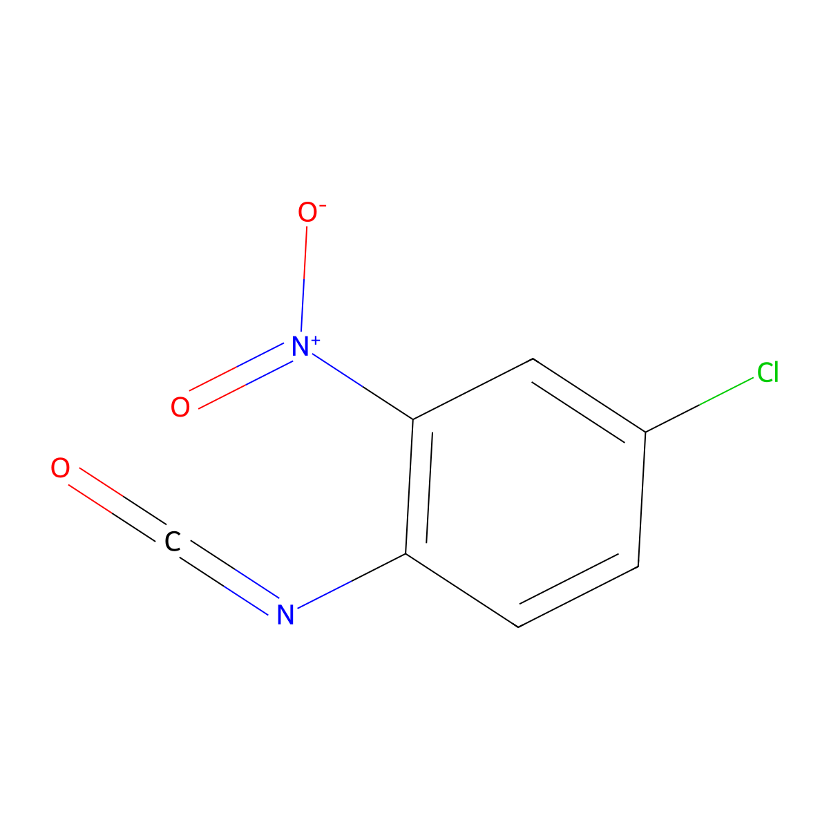 4-Chloro-2-nitrophenyl isocyanate molecular structure, CAS 28162-63-2