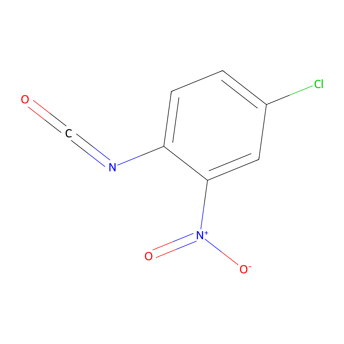 4-Chloro-2-nitrophenyl isocyanate molecular structure, CAS 28162-63-2