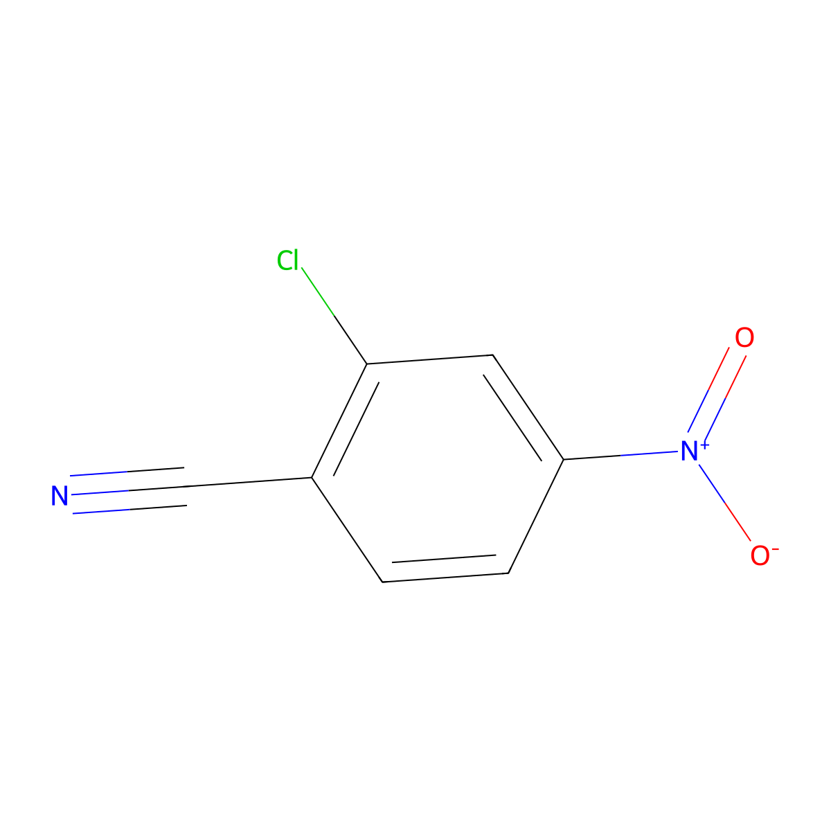 2-Chloro-4-nitrobenzonitrile molecular structure, CAS 28163-00-0