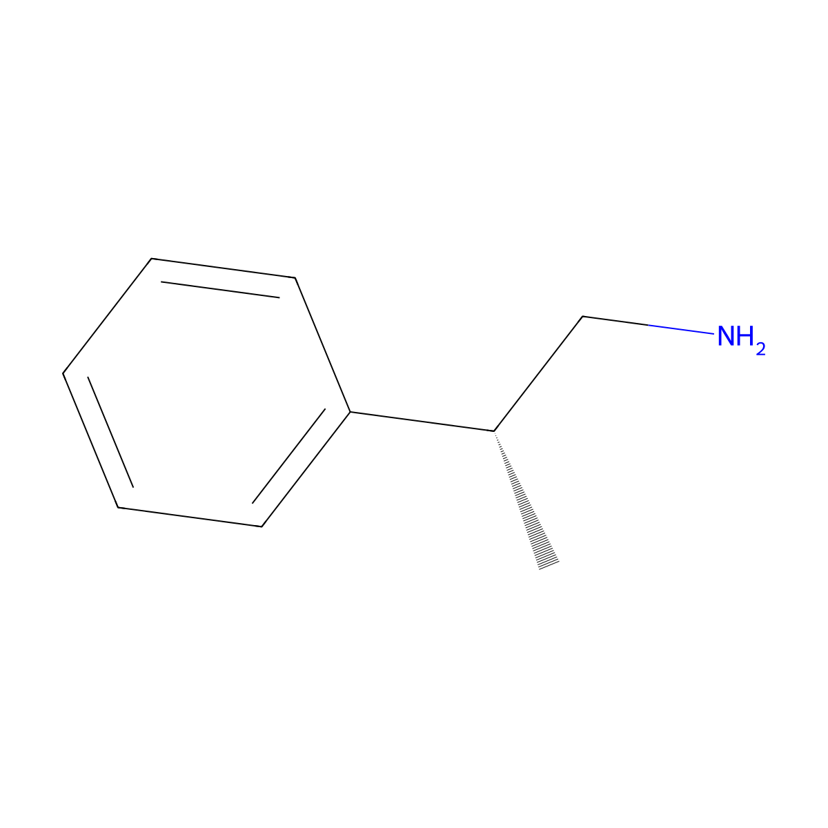 (R)-(+)-beta-Methylphenethylamine molecular structure, CAS 28163-64-6