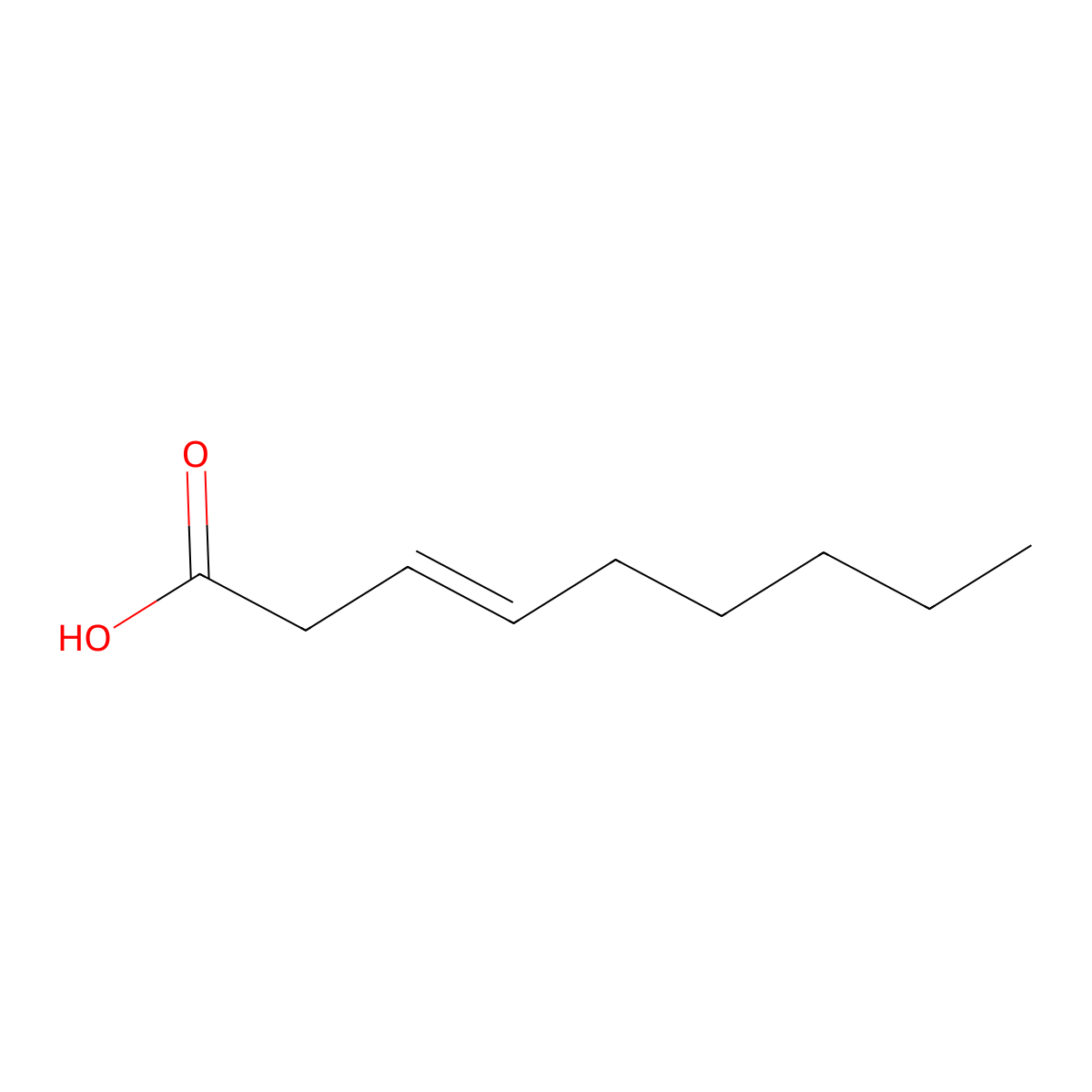 (E)-non-3-enoic acid molecular structure, CAS 28163-88-4
