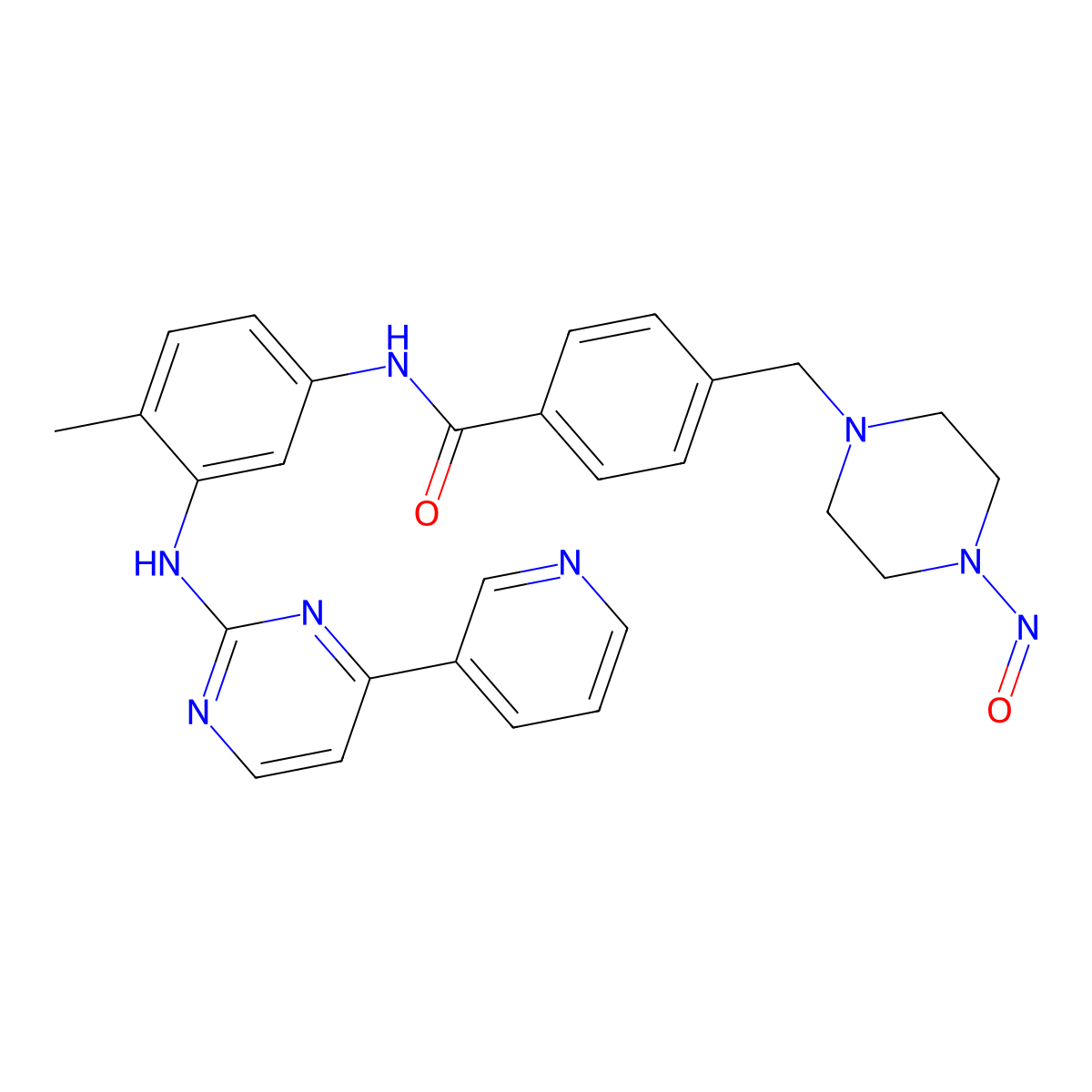 N-Desmethyl N-Nitroso Imatinib molecular structure, CAS 2816369-80-7