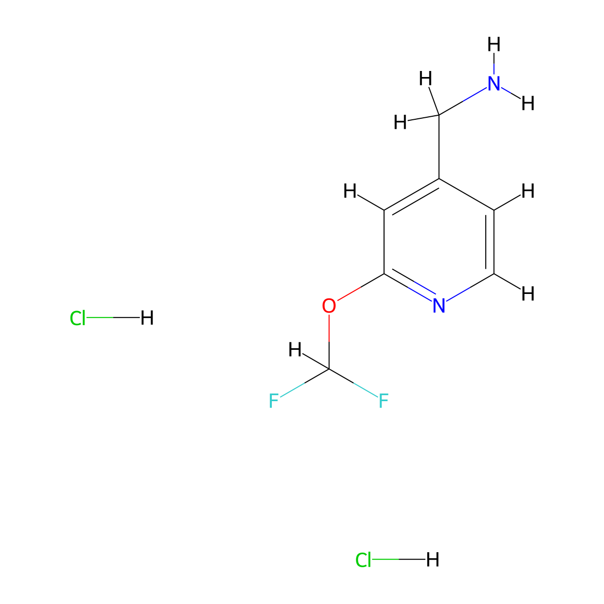 (2-(Difluoromethoxy)pyridin-4-yl)methanamine dihydrochloride molecular structure, CAS 2816370-66-6
