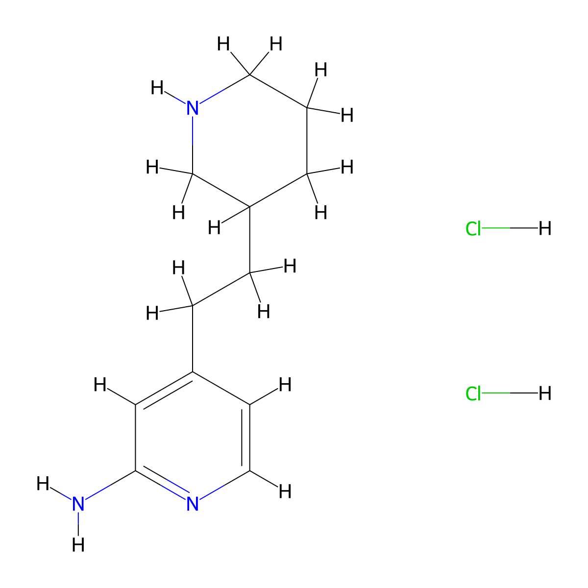 4-(2-(Piperidin-3-yl)ethyl)pyridin-2-amine dihydrochloride molecular structure, CAS 2816417-81-7
