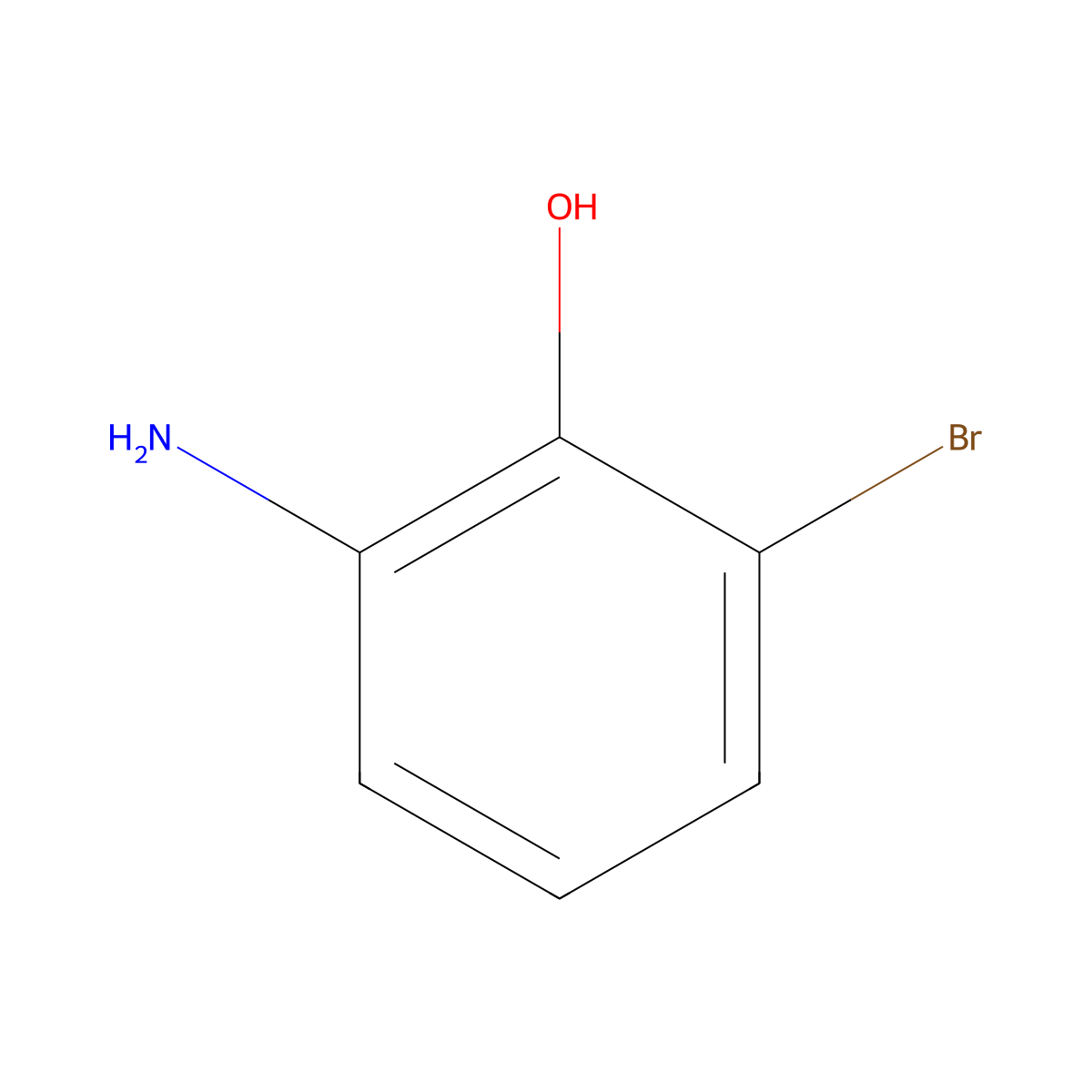 2-Amino-6-bromophenol molecular structure, CAS 28165-50-6
