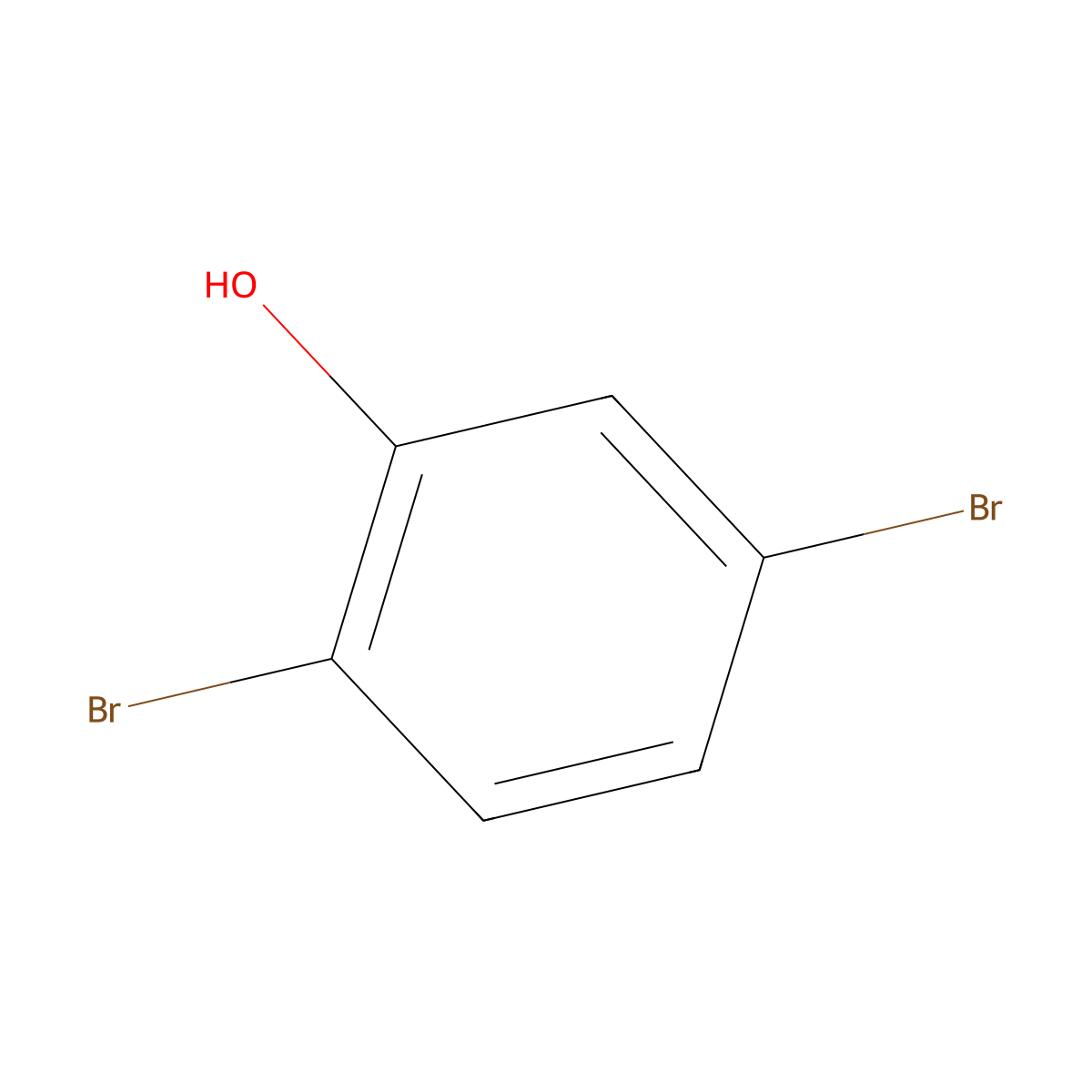 2,5-Dibromophenol molecular structure, CAS 28165-52-8