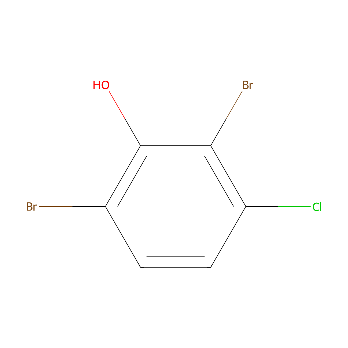 2,6-Dibromo-3-chlorophenol molecular structure, CAS 28165-55-1