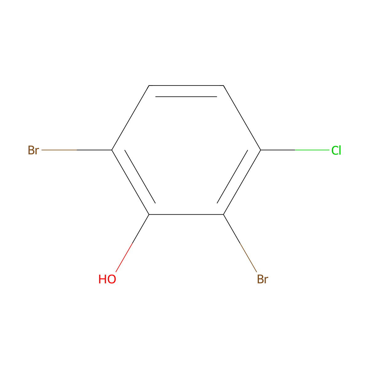 2,6-Dibromo-3-chlorophenol molecular structure, CAS 28165-55-1