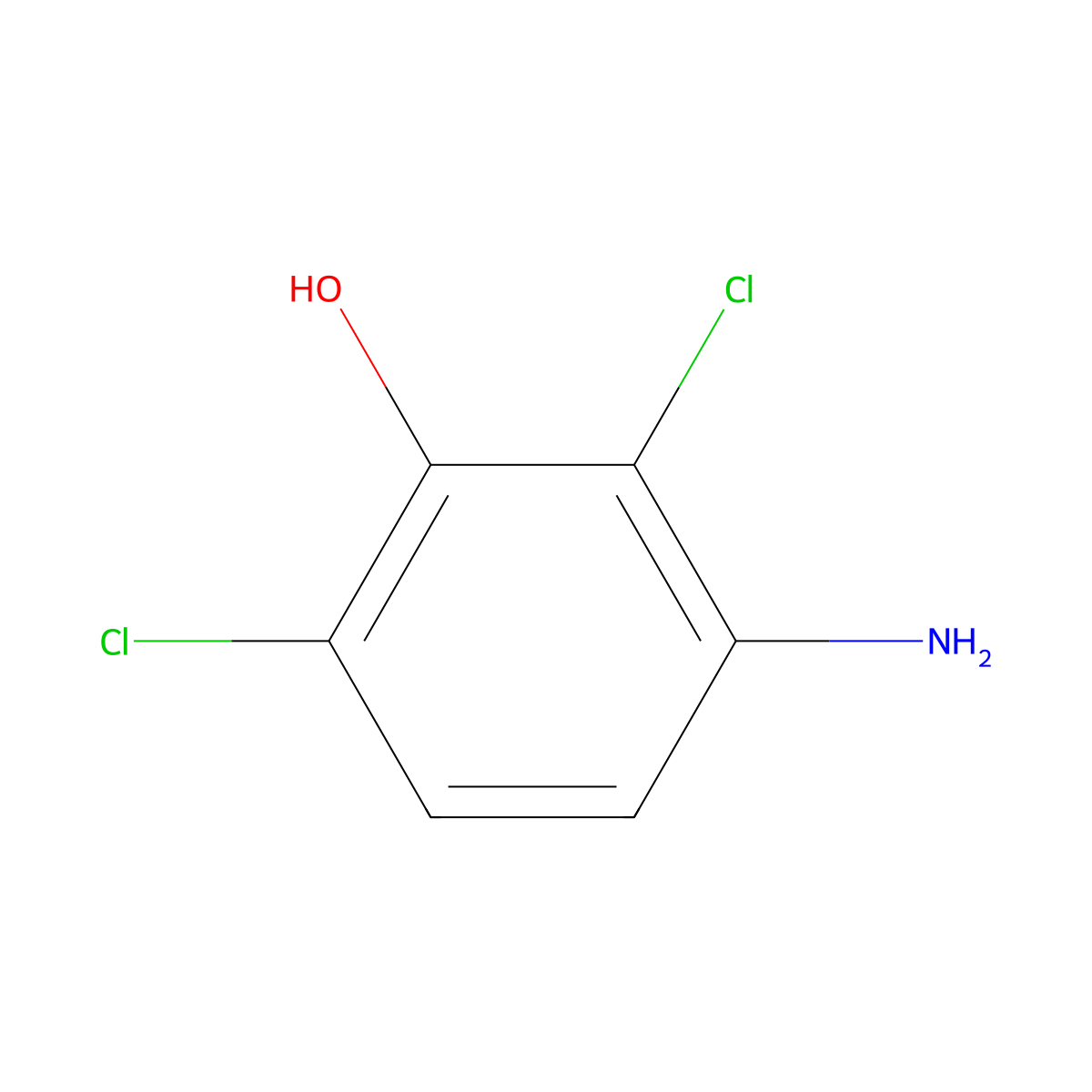 3-Amino-2,6-dichlorophenol molecular structure, CAS 28165-63-1
