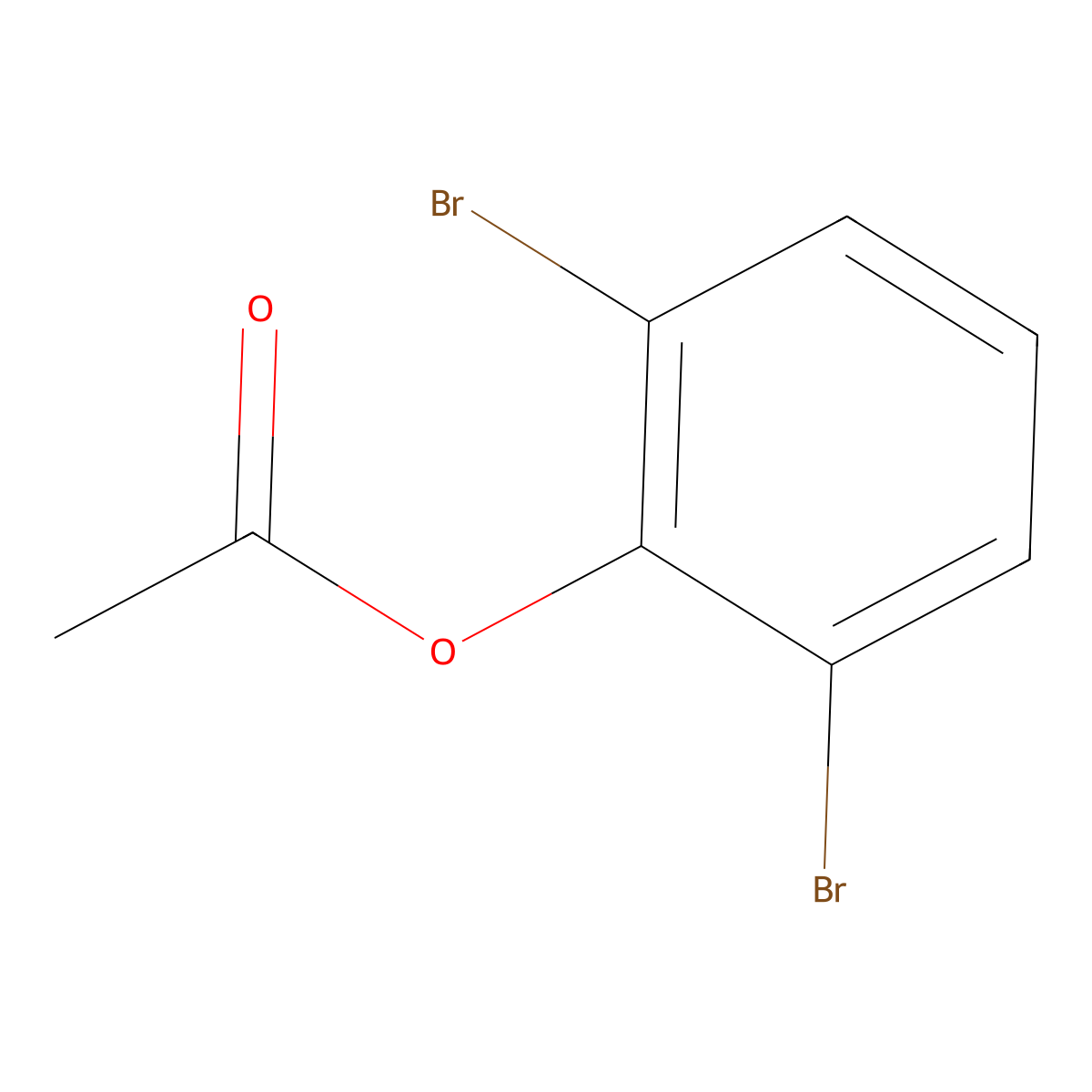2,6-Dibromophenol acetate molecular structure, CAS 28165-72-2