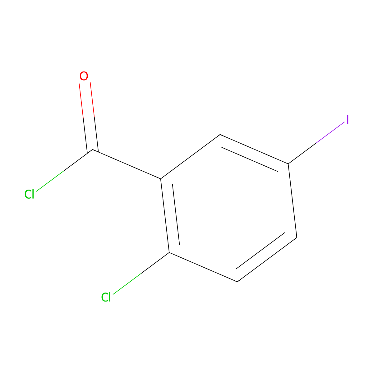 2-Chloro-5-iodobenzoyl chloride molecular structure, CAS 281652-58-2