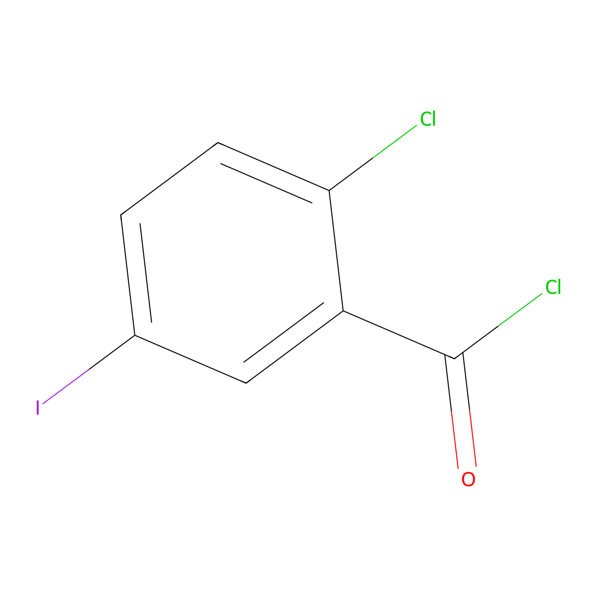 2-Chloro-5-iodobenzoyl chloride molecular structure, CAS 281652-58-2