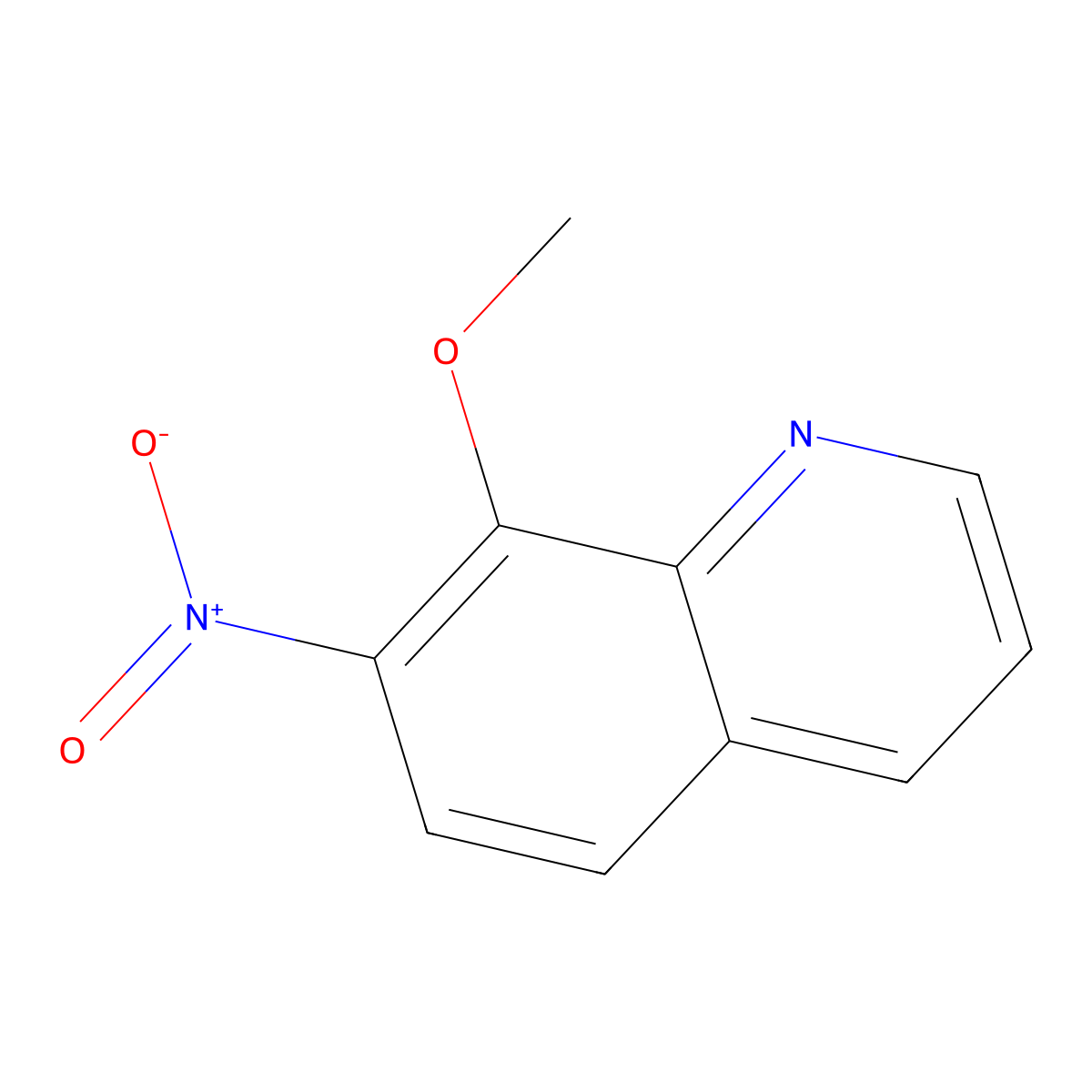 8-Methoxy-7-nitroquinoline molecular structure, CAS 281658-02-4
