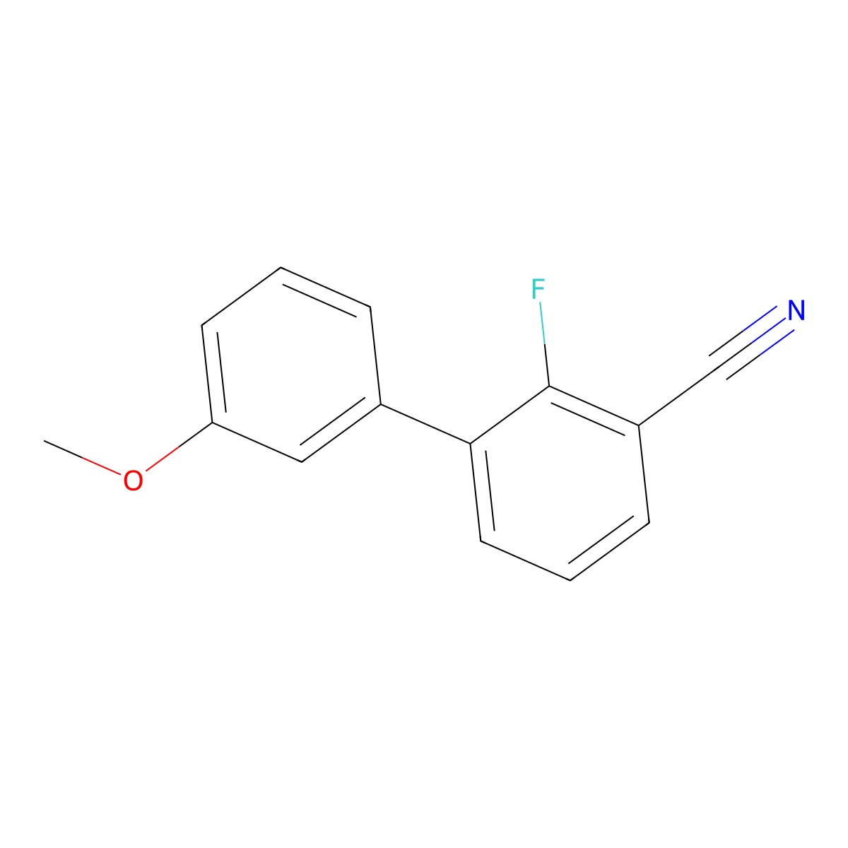 2-Fluoro-3'-methoxy-[1,1'-biphenyl]-3-carbonitrile molecular structure, CAS 2816622-96-3