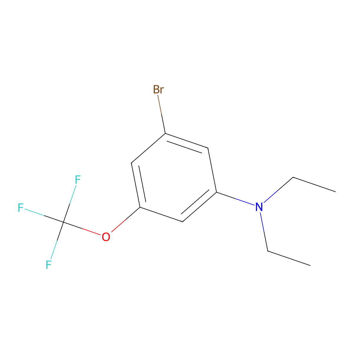 3-Bromo-N,N-diethyl-5-(trifluoromethoxy)aniline molecular structure, CAS 2816624-16-3