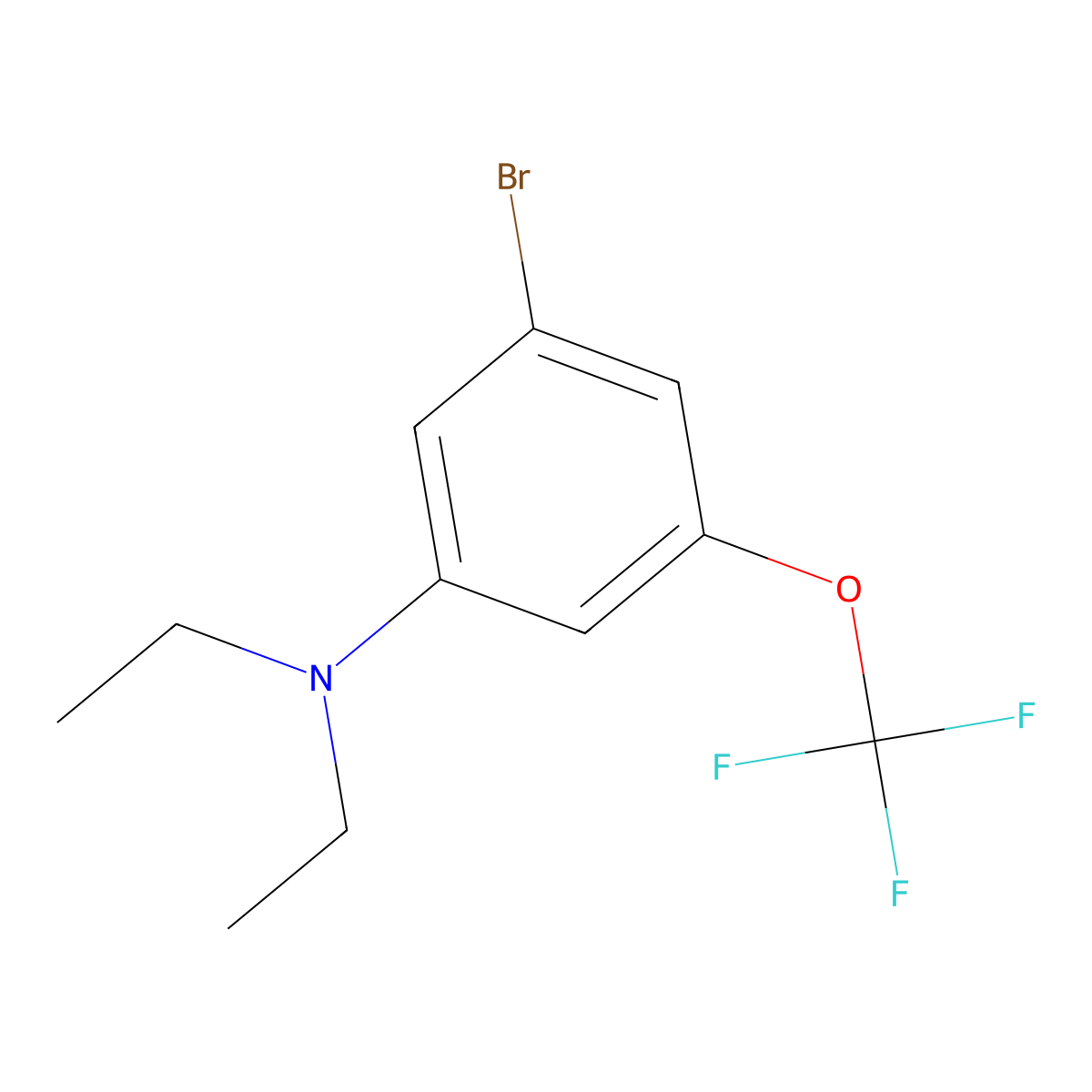 3-Bromo-N,N-diethyl-5-(trifluoromethoxy)aniline molecular structure, CAS 2816624-16-3
