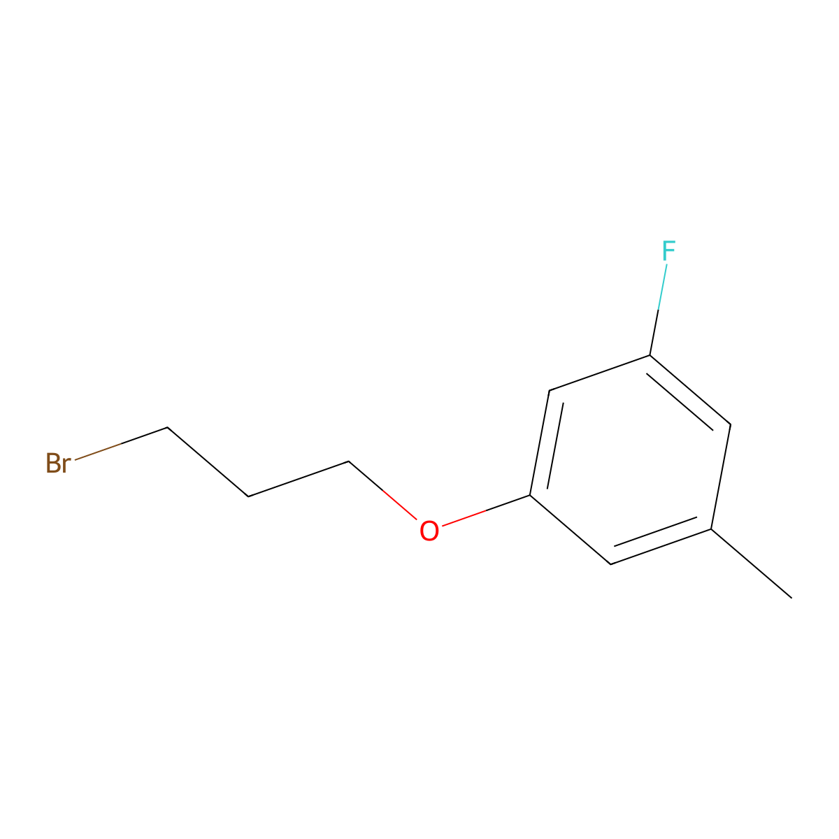 1-(3-Bromopropoxy)-3-fluoro-5-methylbenzene molecular structure, CAS 2816625-96-2