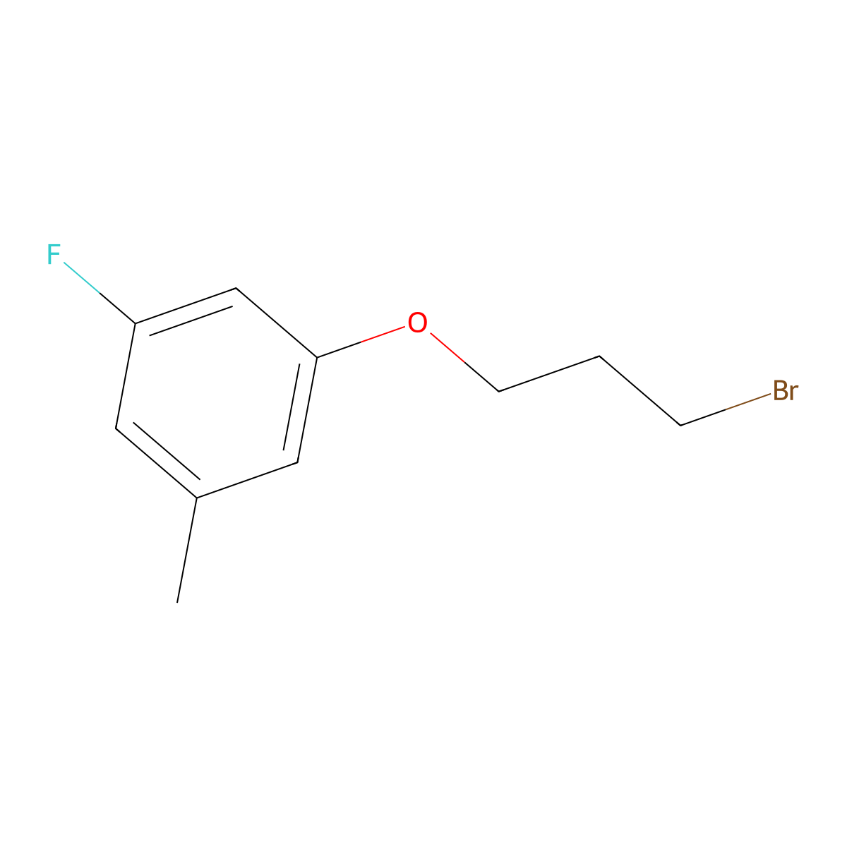 1-(3-Bromopropoxy)-3-fluoro-5-methylbenzene molecular structure, CAS 2816625-96-2