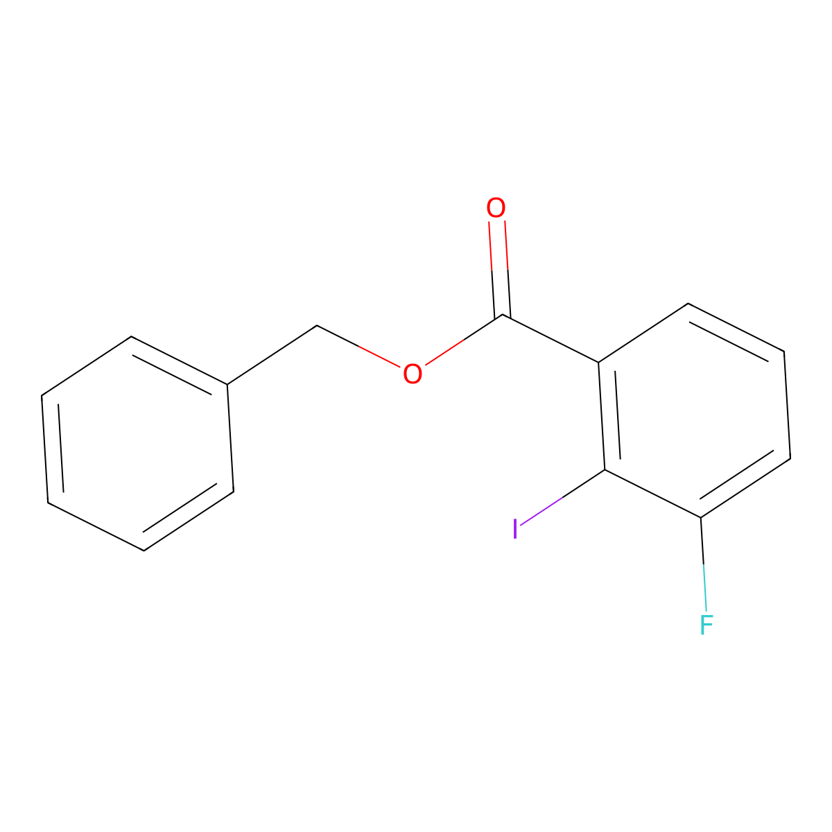 Benzyl 3-fluoro-2-iodobenzoate molecular structure, CAS 2816629-08-8