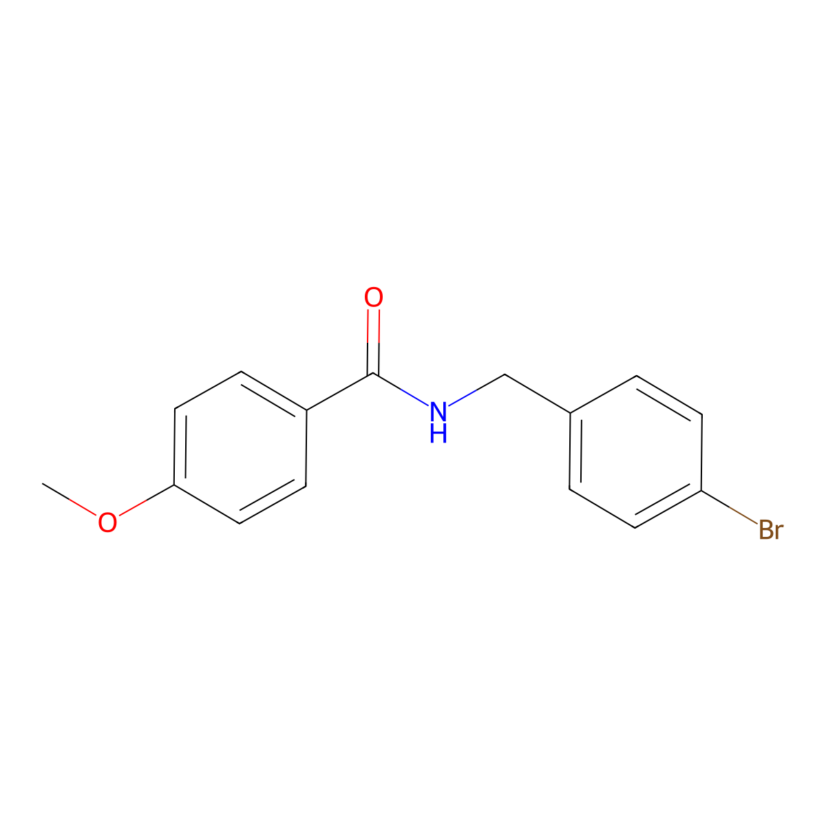 N-(4-Bromobenzyl)-4-methoxybenzamide molecular structure, CAS 281668-93-7