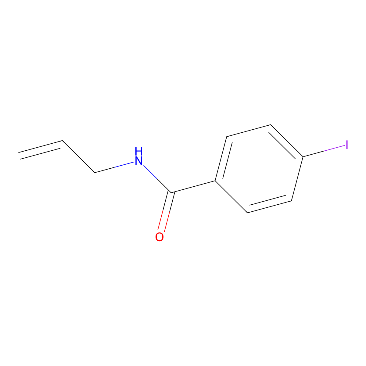 N-allyl-4-iodobenzamide molecular structure, CAS 281668-97-1