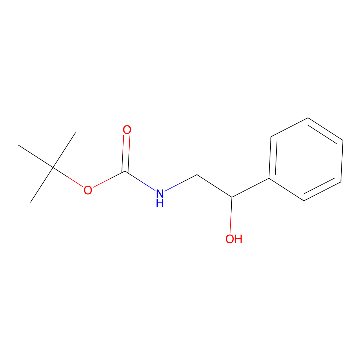 tert-butyl N-[(2S)-2-hydroxy-2-phenylethyl]carbamate molecular structure, CAS 281670-47-1