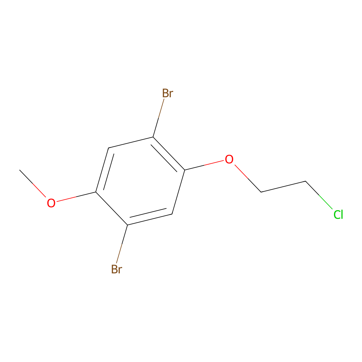 1,4-Dibromo-2-(2-chloroethoxy)-5-methoxybenzene molecular structure, CAS 281678-65-7