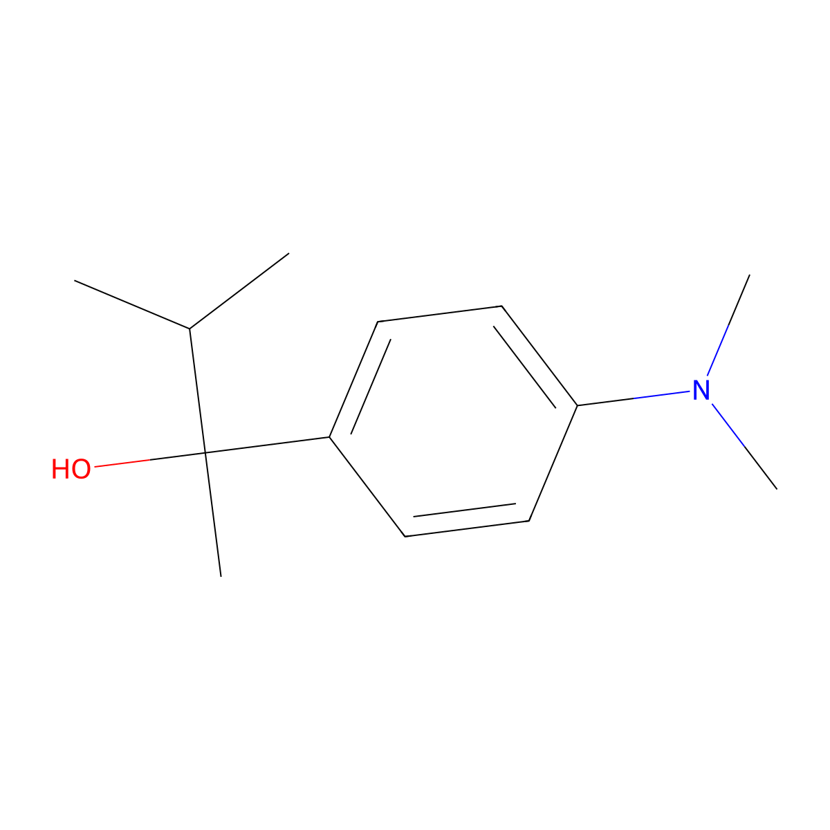 2-[4-(Dimethylamino)phenyl]-3-methyl-butan-2-ol molecular structure, CAS 28168-87-8