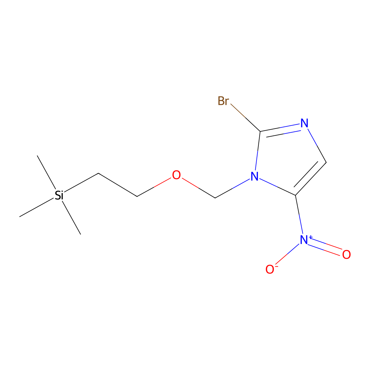 2-[(2-Bromo-5-nitroimidazol-1-yl)methoxy]ethyl-trimethylsilane molecular structure, CAS 2816912-97-5