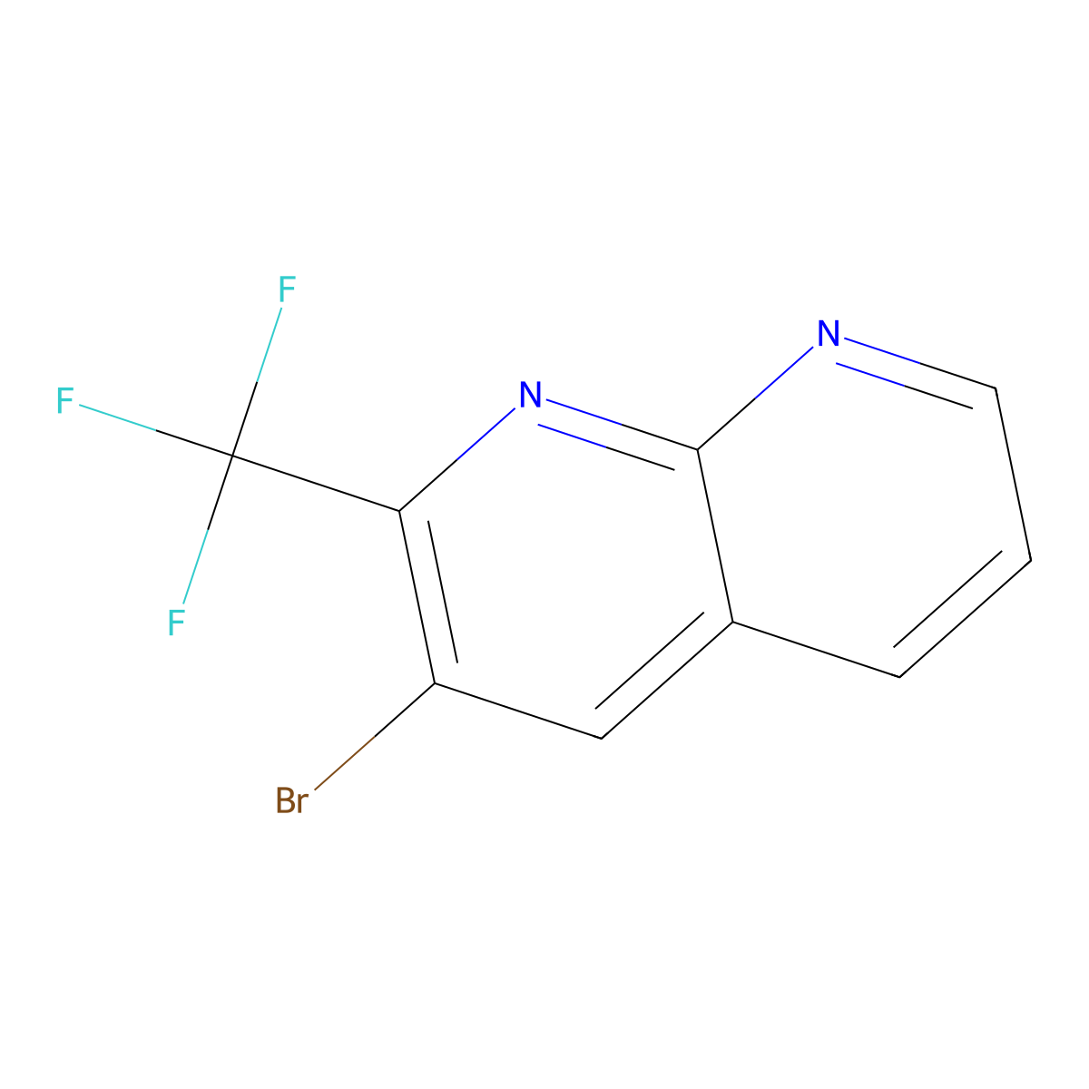 3-Bromo-2-(trifluoromethyl)-1,8-naphthyridine molecular structure, CAS 2816913-06-9
